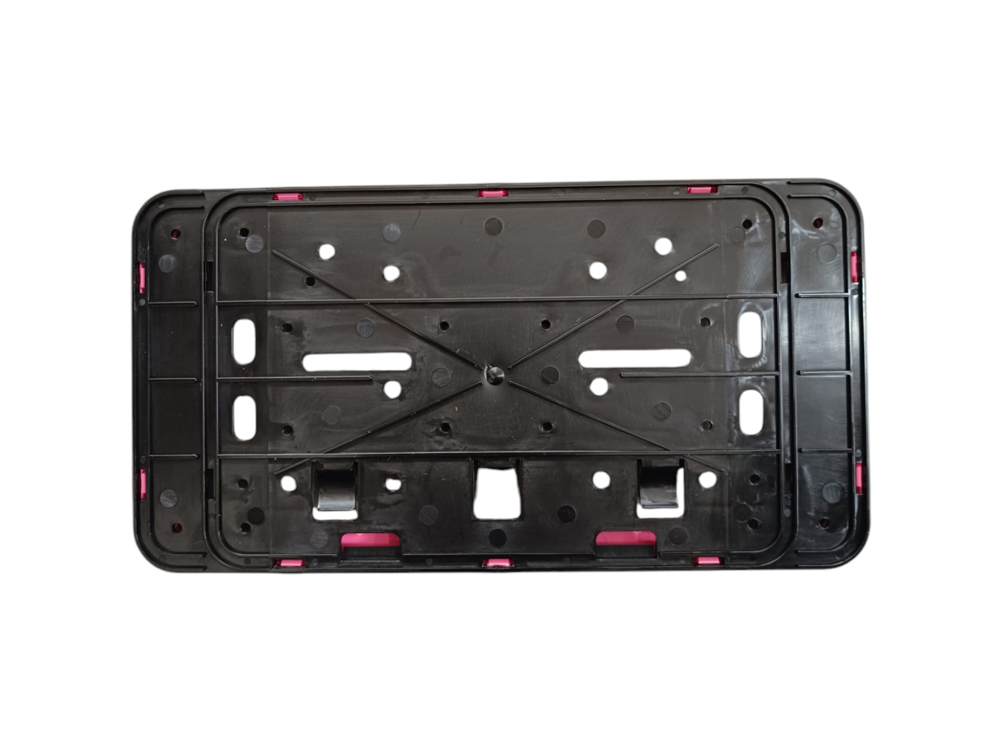 Çerçeveli Dikdörtgen Plakalık Plaka Altlığı Siyah 32x17 cm