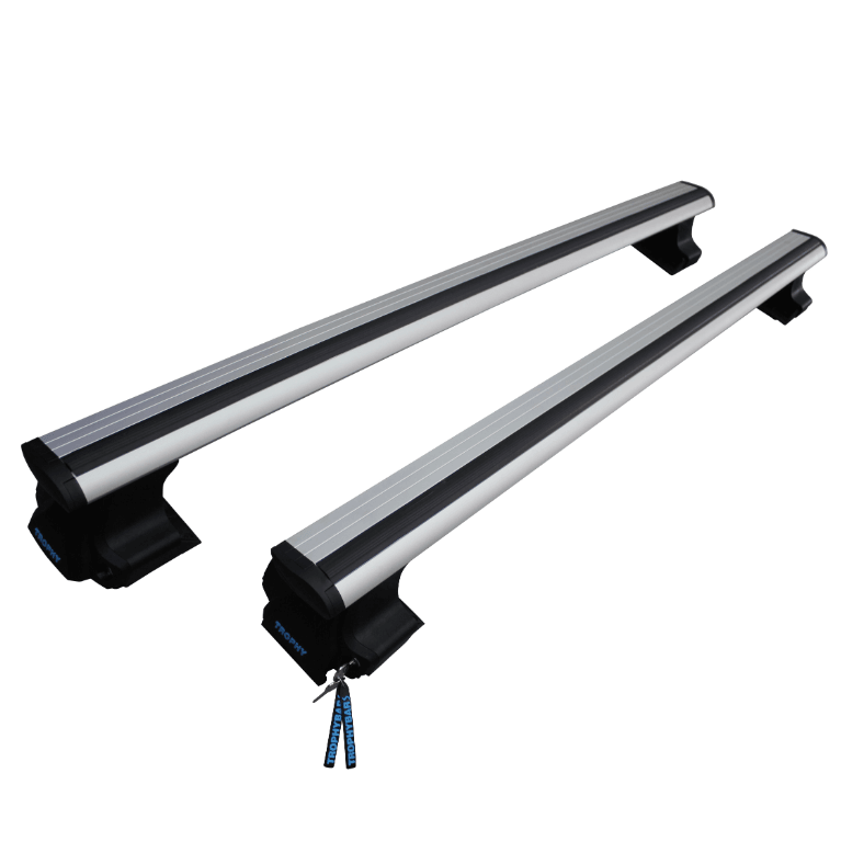 TrophyBars Kilitli Port Bagaj Ayağı Tavan Çıtası Barı Ara Atkı Oluksuz 130cm Gri 61.01.999.0130