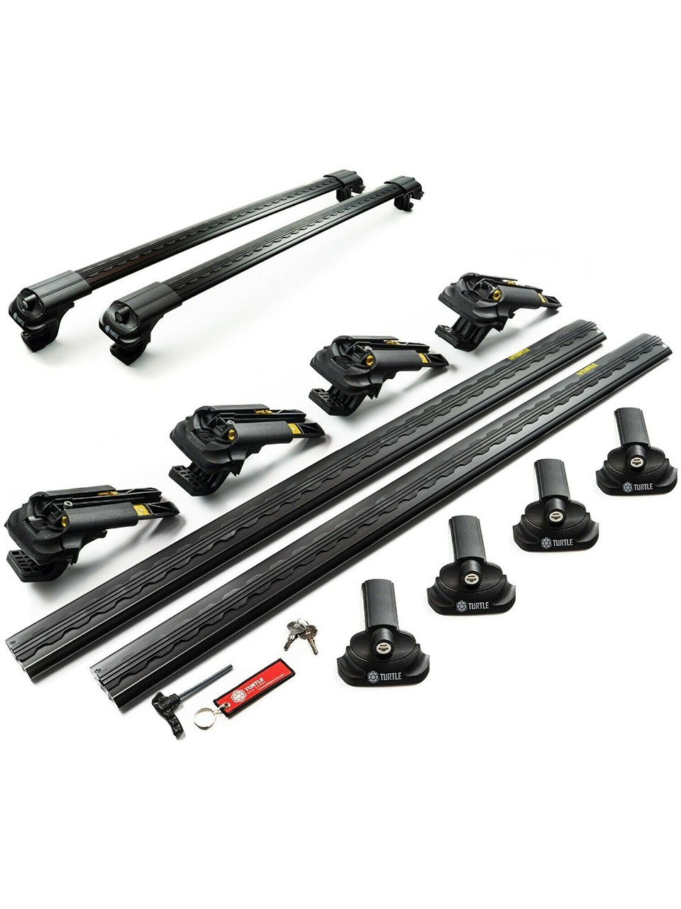 Dacia Renault Duster 2018-2025 Uyumlu Turtle Air-1 Full Kit Tavan Ara Atkı Seti 1002 82-86cm Siyah