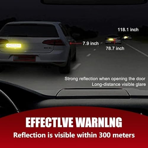 Araba Kapı Açık Uyarı Reflektörü Etiket Sticker 9.5x2.5cm Kırmızı