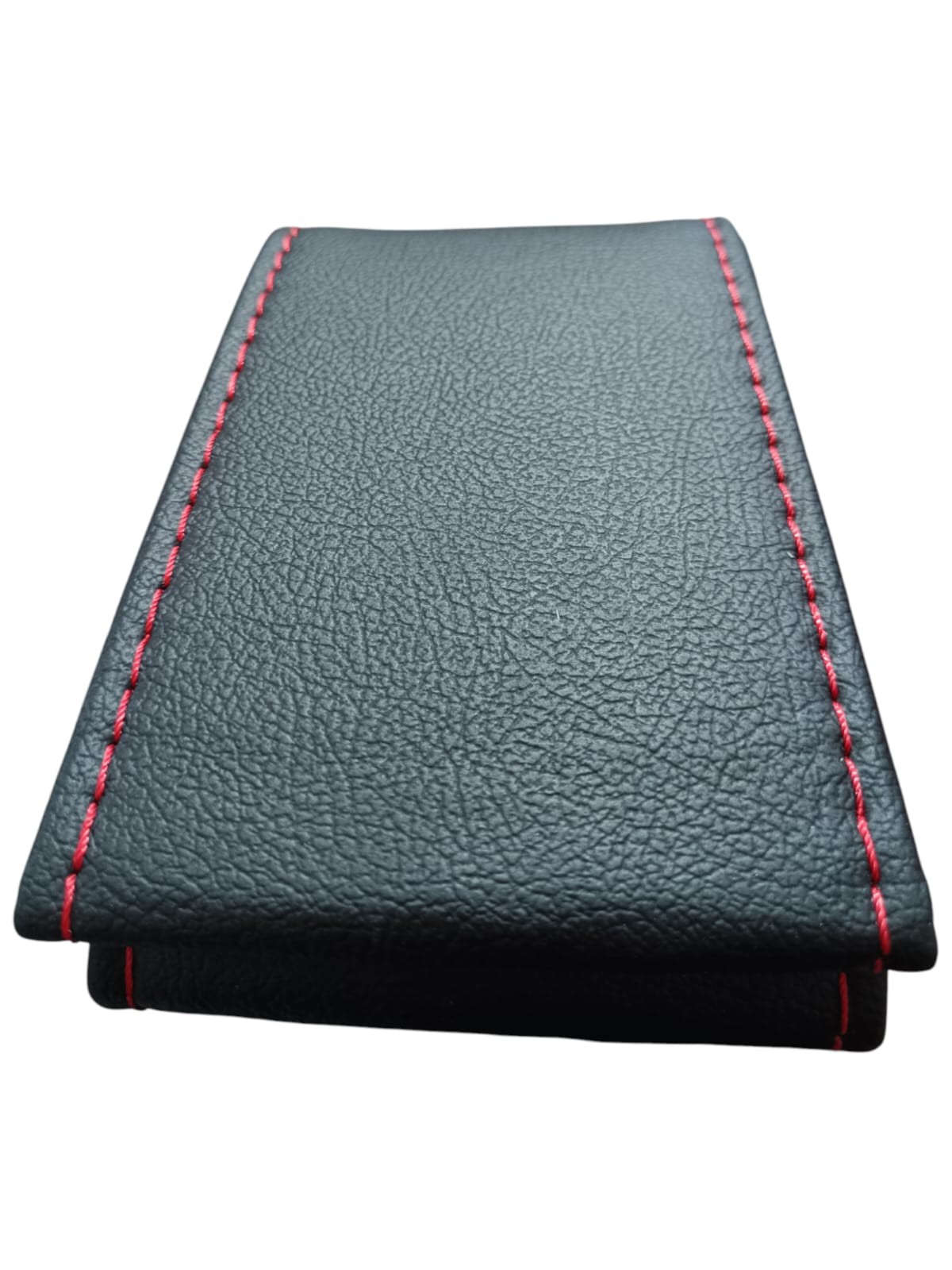 Steering cover leather sewing home model black red 38-40 cm