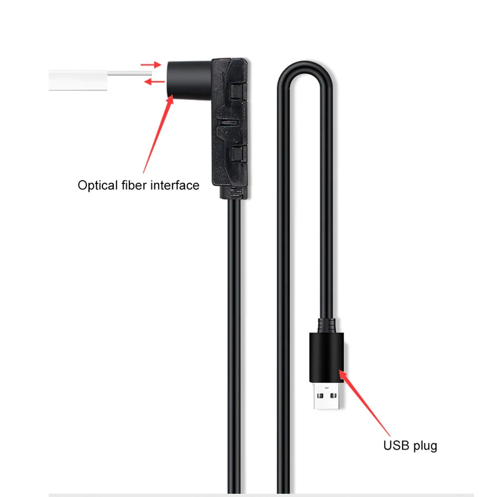 Kumandalı USB RGB Fiber Optik İp Neon Led Torpido Şeridi Çift Çıkışlı 4 Metre