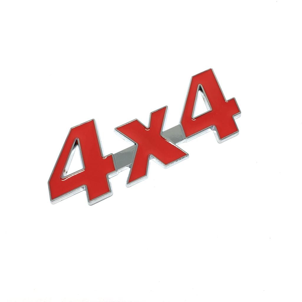 4x4 Metal Çamurluk Bagaj Yazısı Arma Kırmızı Krom ONS180