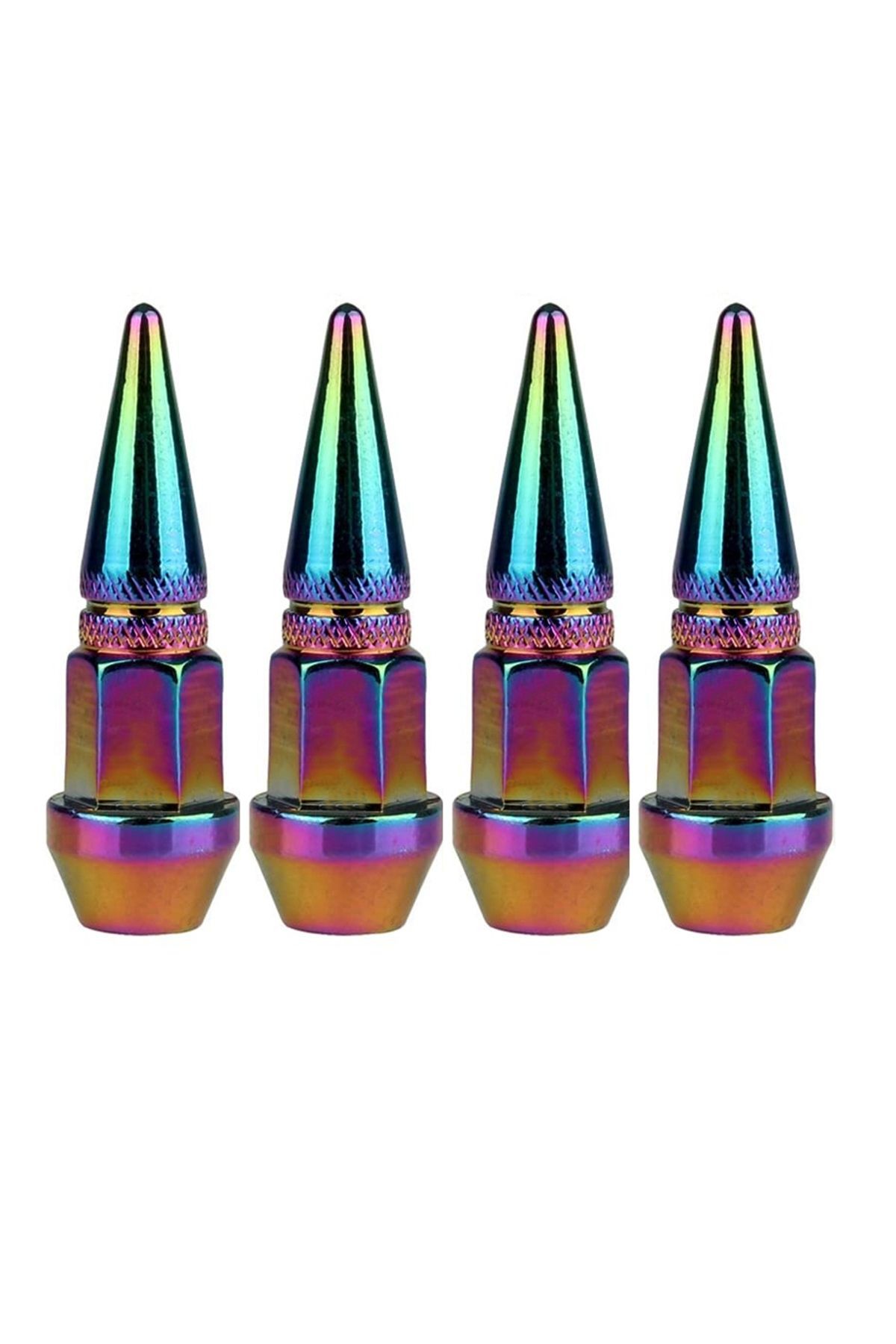 Alüminyum Sivri Sibop Kapağı Bukalemun Colormatic Sibob Kapağı 45mm 4'lü Set