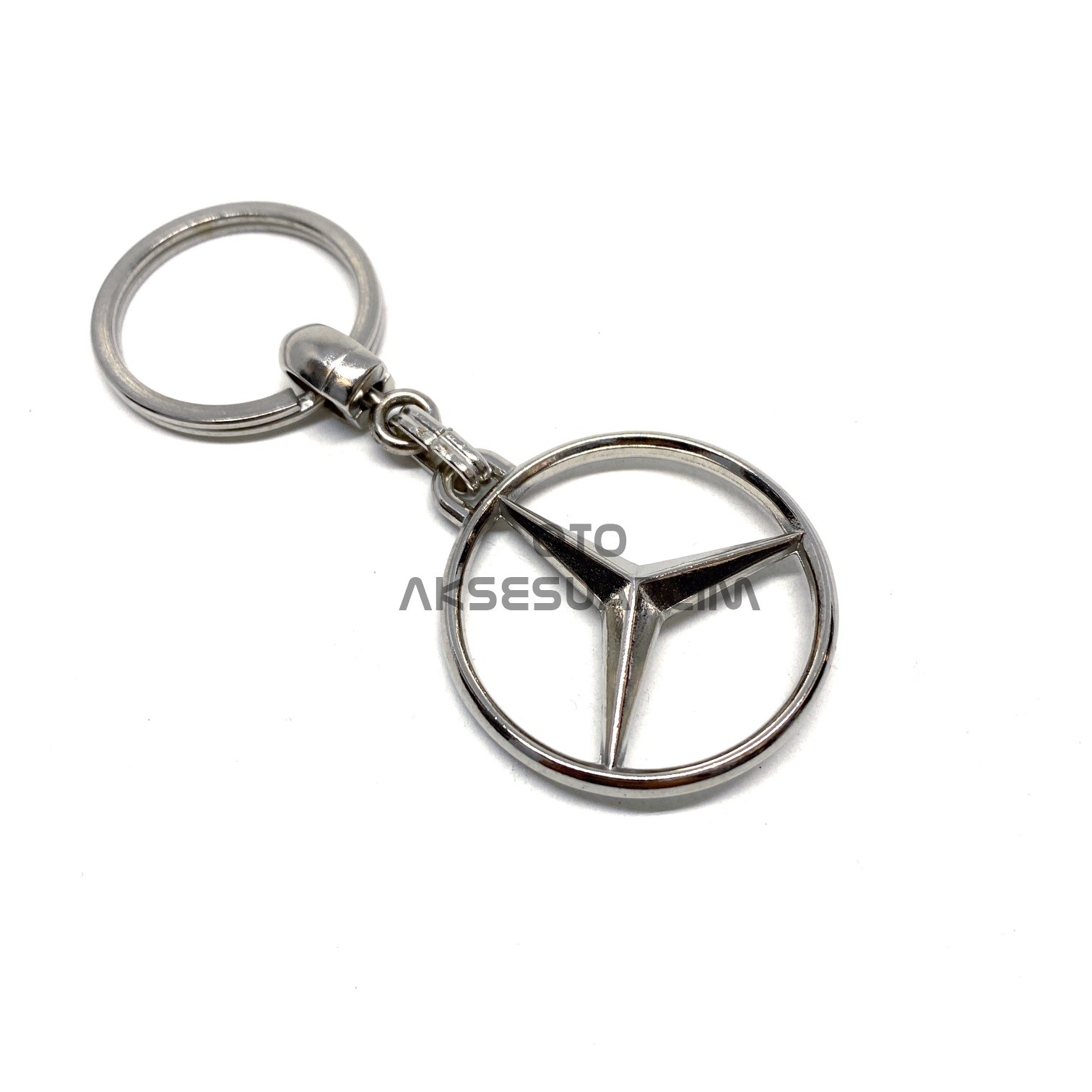 Mercedes Metal Luxury Oto Anahtarlık Krom