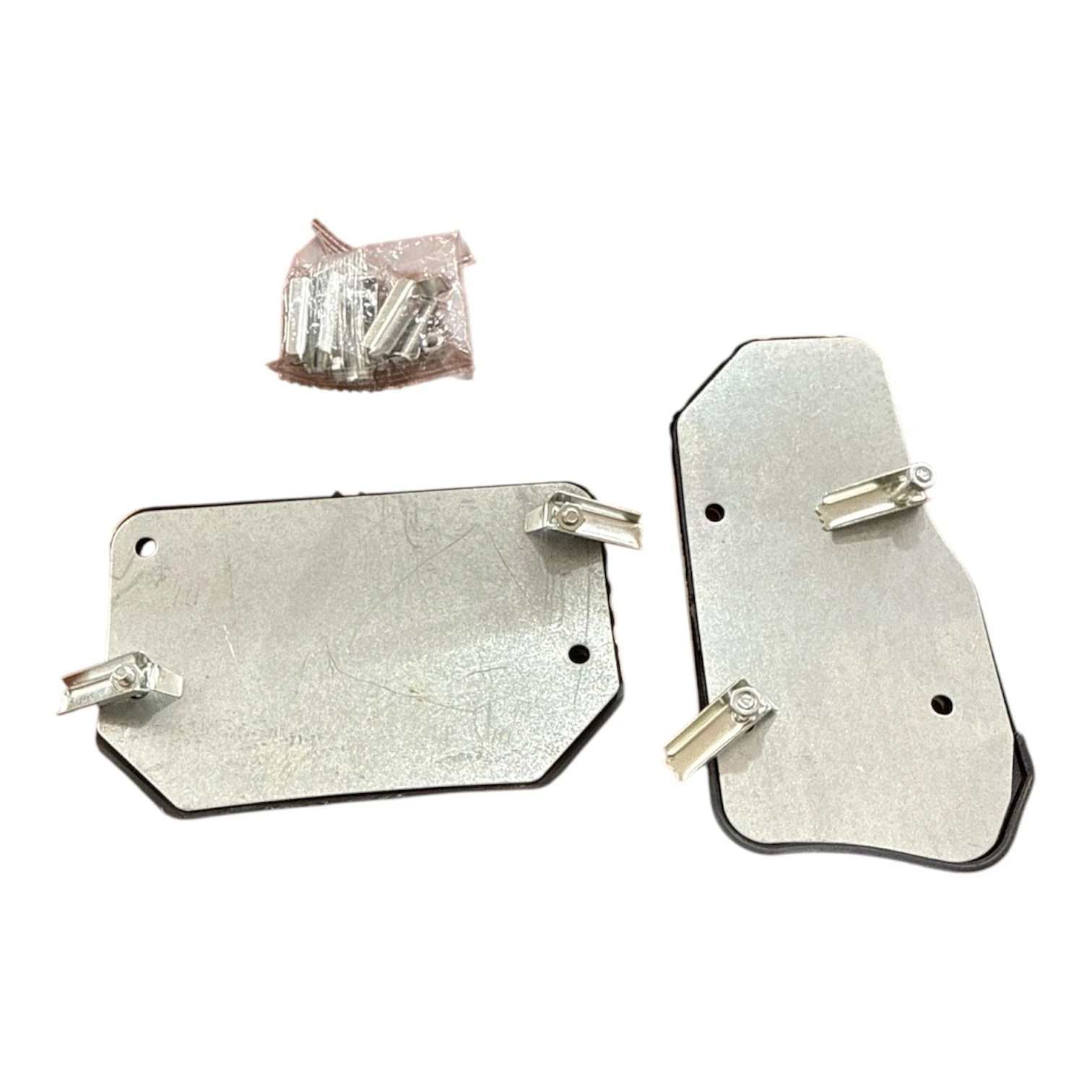 Universal Otomatik Metal Pedal Seti 2 Parça Krom Siyah