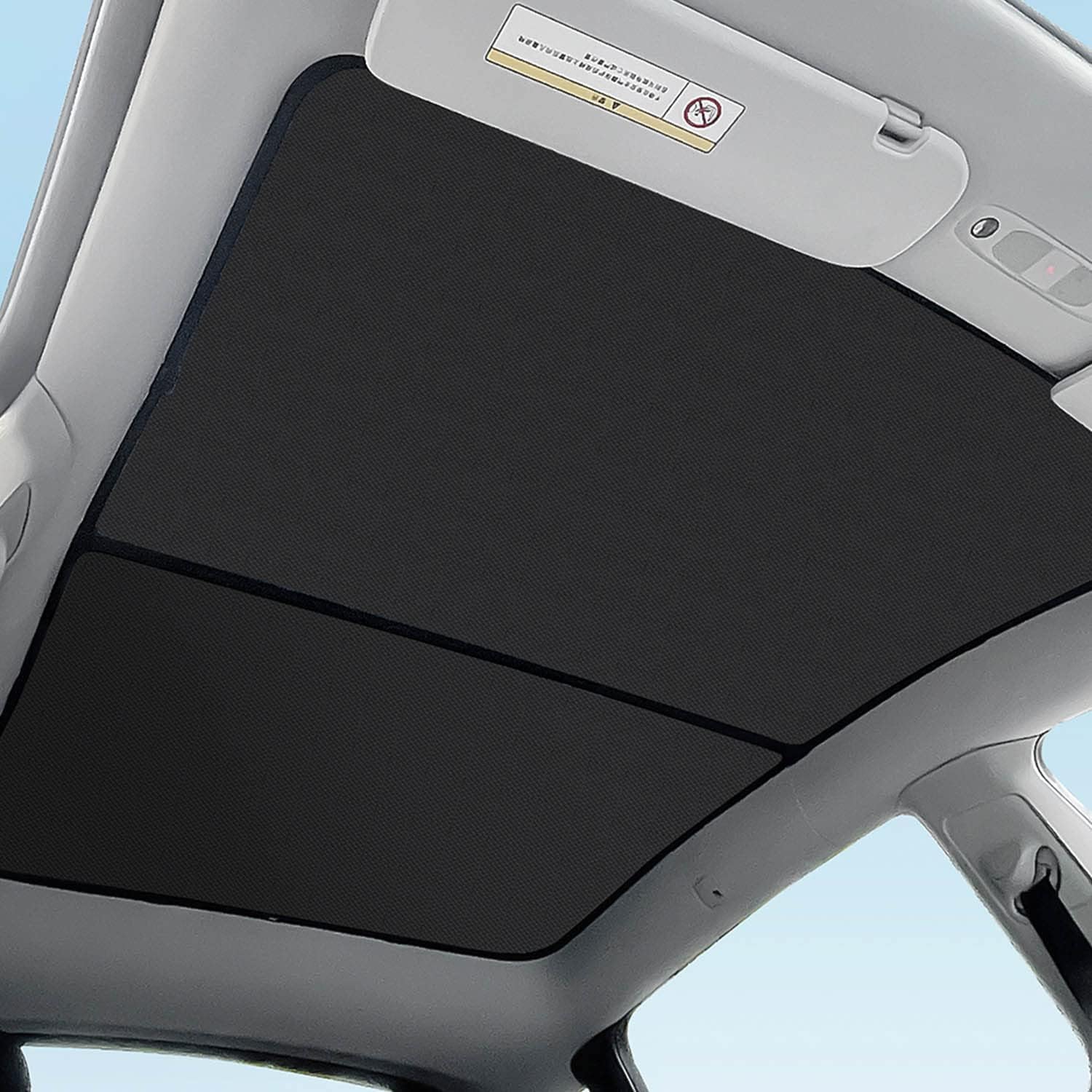 Tesla Model Y 2020–2023 Tavan Penceresi Güneşlik Katlanabilir UV Isı Yalıtımlı Çantalı Siyah Gri