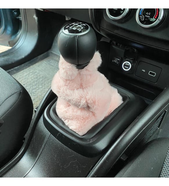 Yumuşak Peluş Vites Körüğü Vites Süsü Pudra Pembe