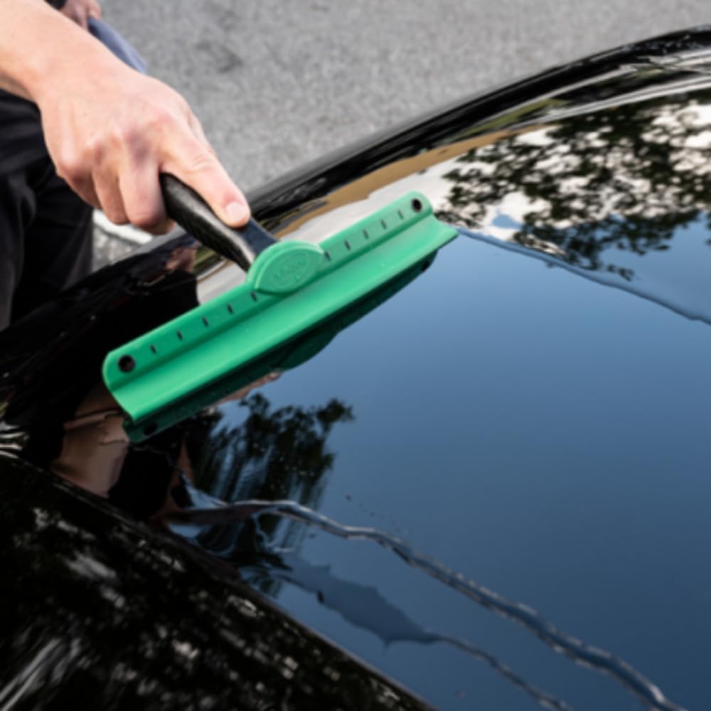 Wipe-N-Shine Saplı Silikon Geniş Su Çekçek Cam Filmi Uygulama Aparatı 18x25cm