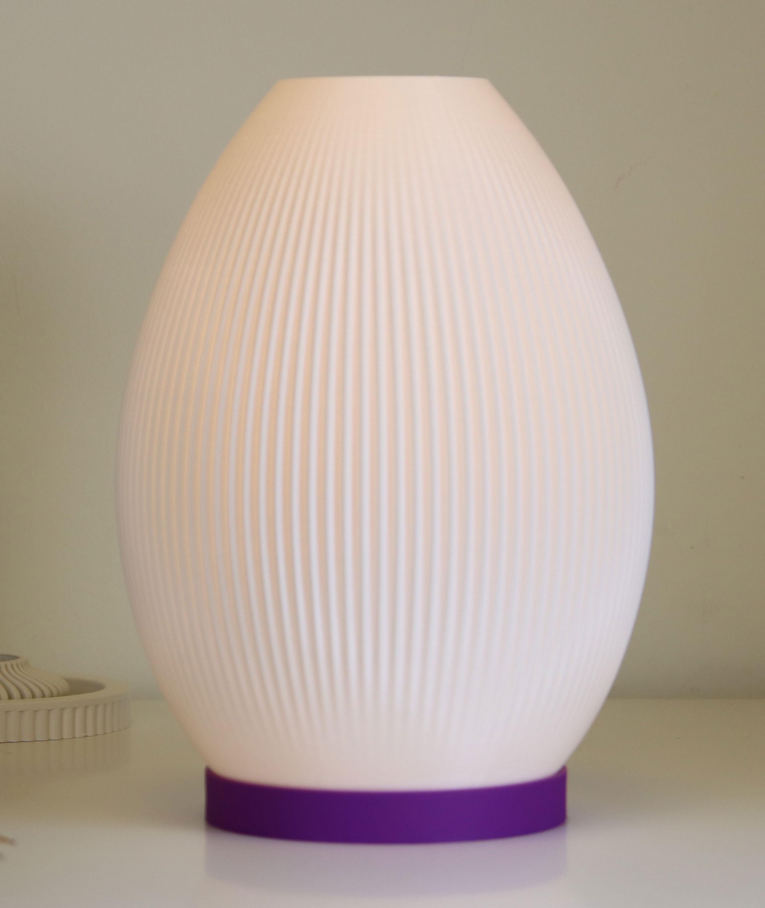 Egg Mor-Beyaz Abajur