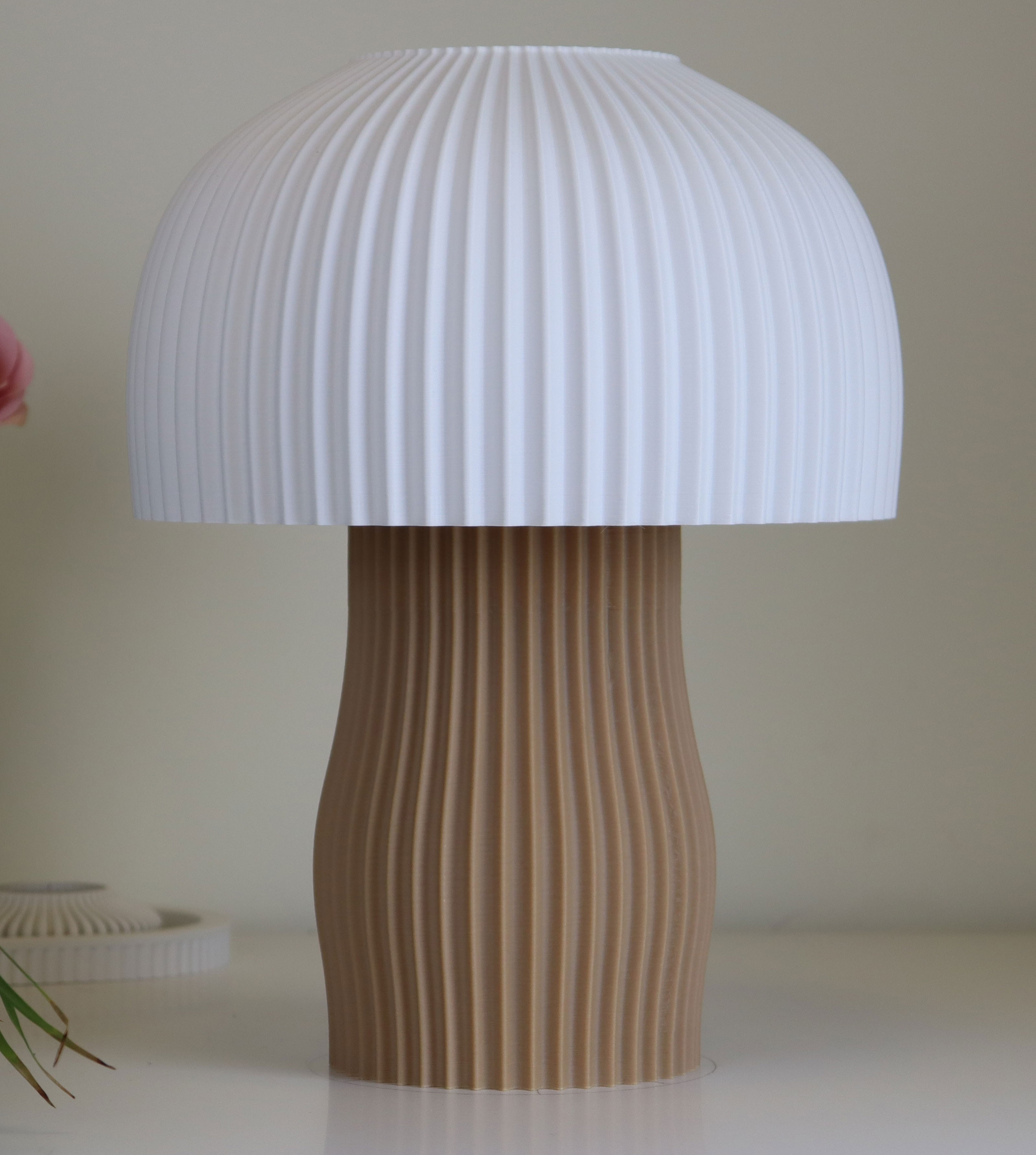 Modern Mantar Wood Abajur