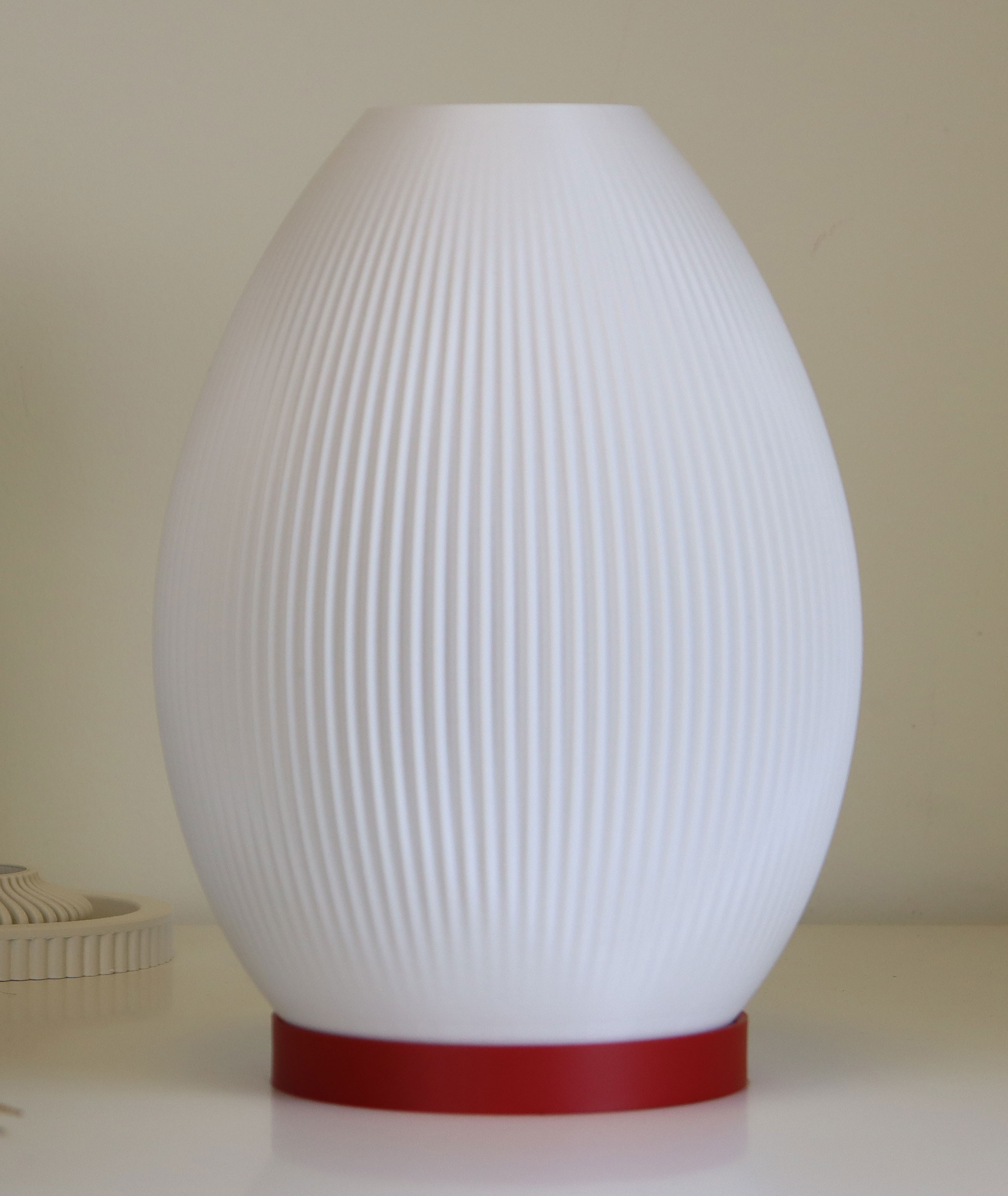 Egg Kırmızı-Beyaz Abajur