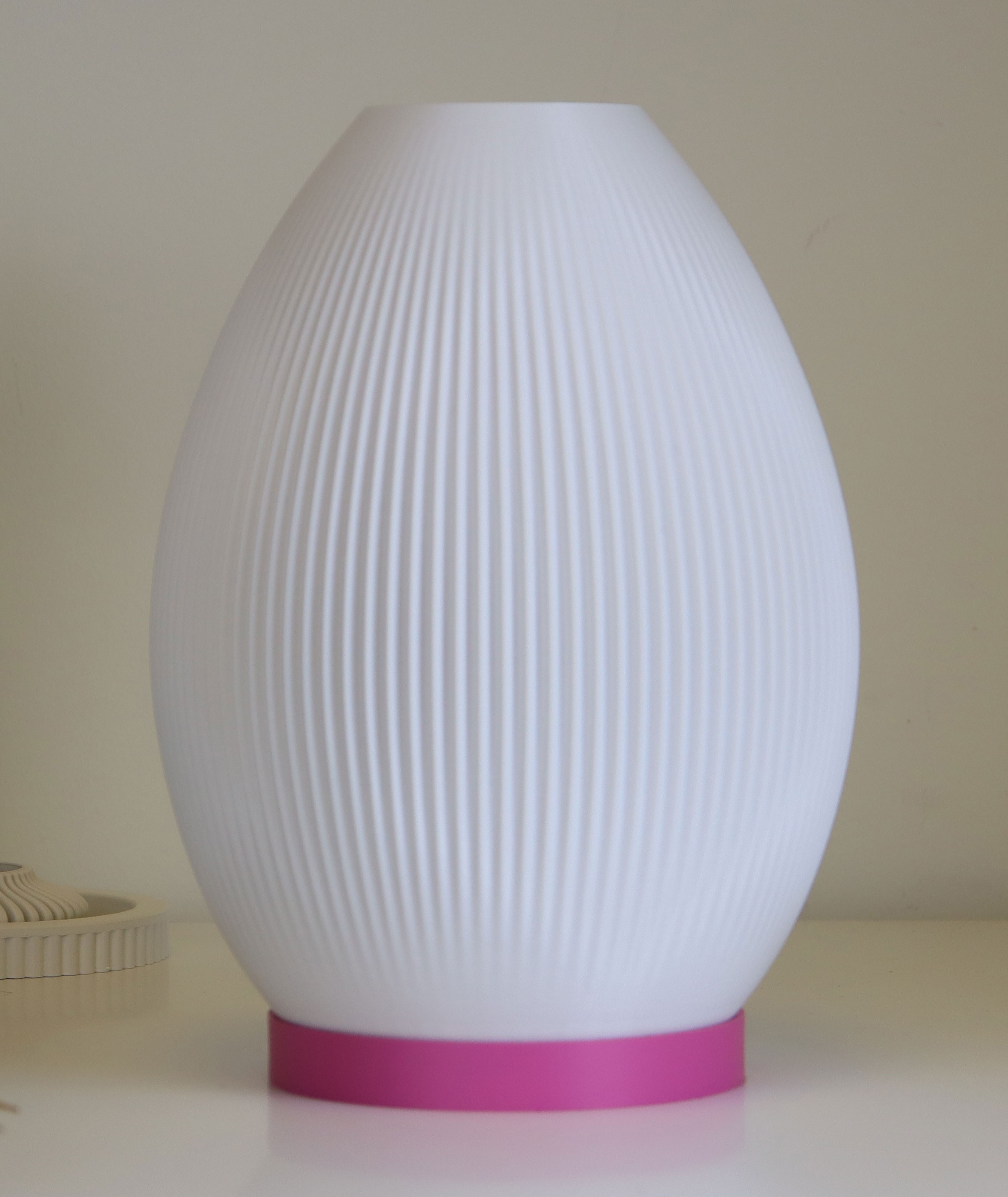 Egg Pembe-Beyaz Abajur