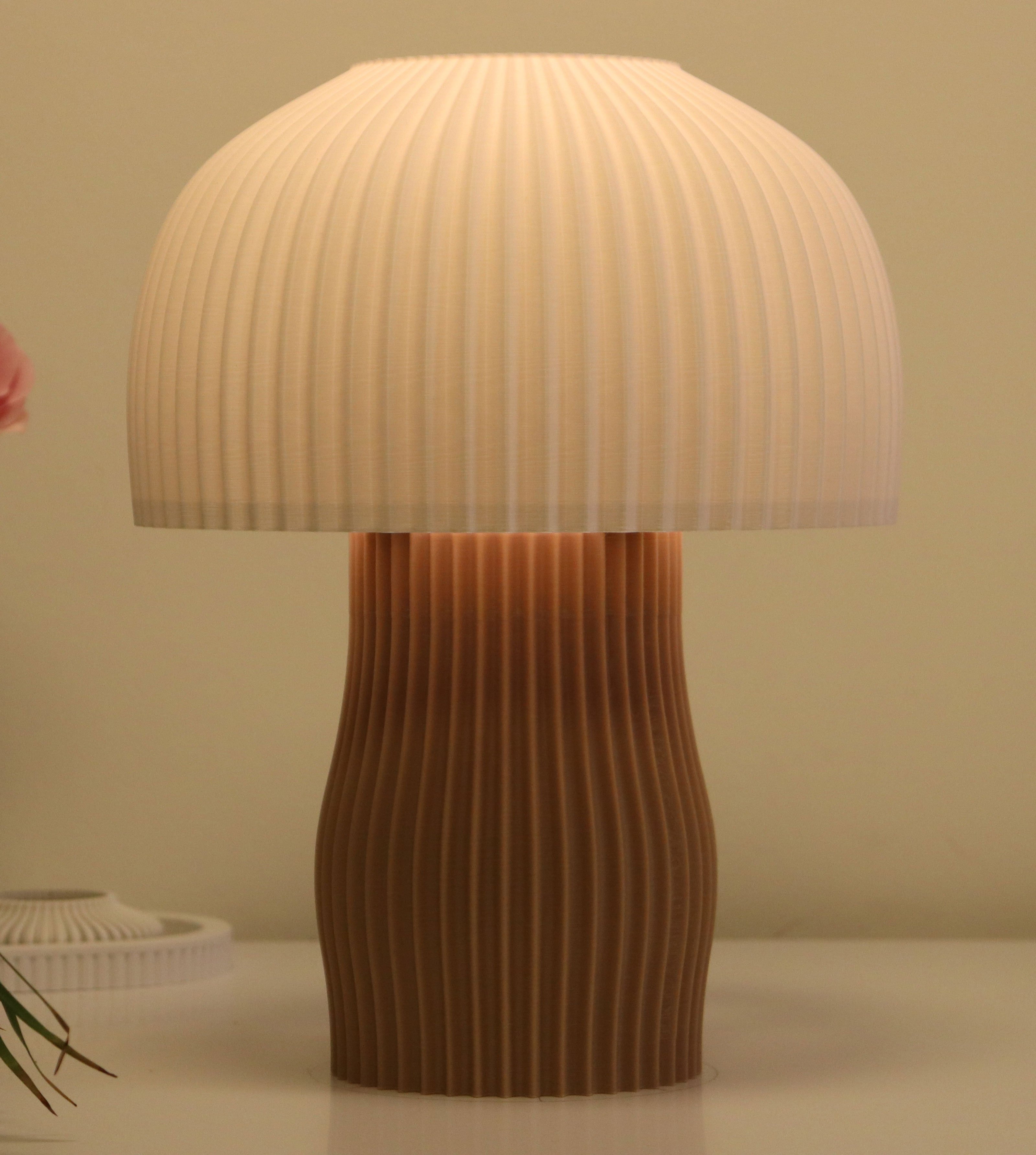 Modern Mantar Wood Abajur
