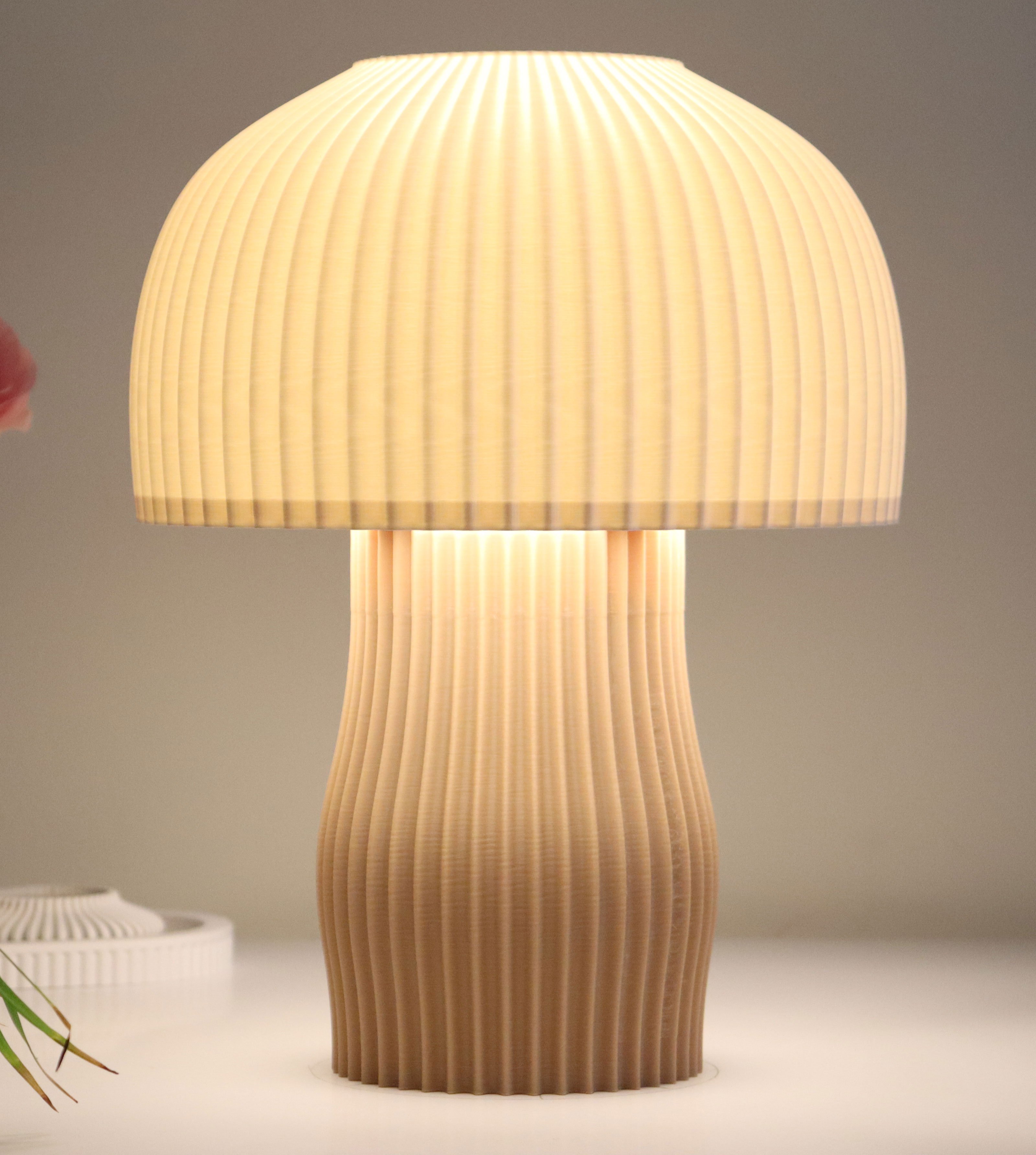 Modern Mantar Wood Abajur