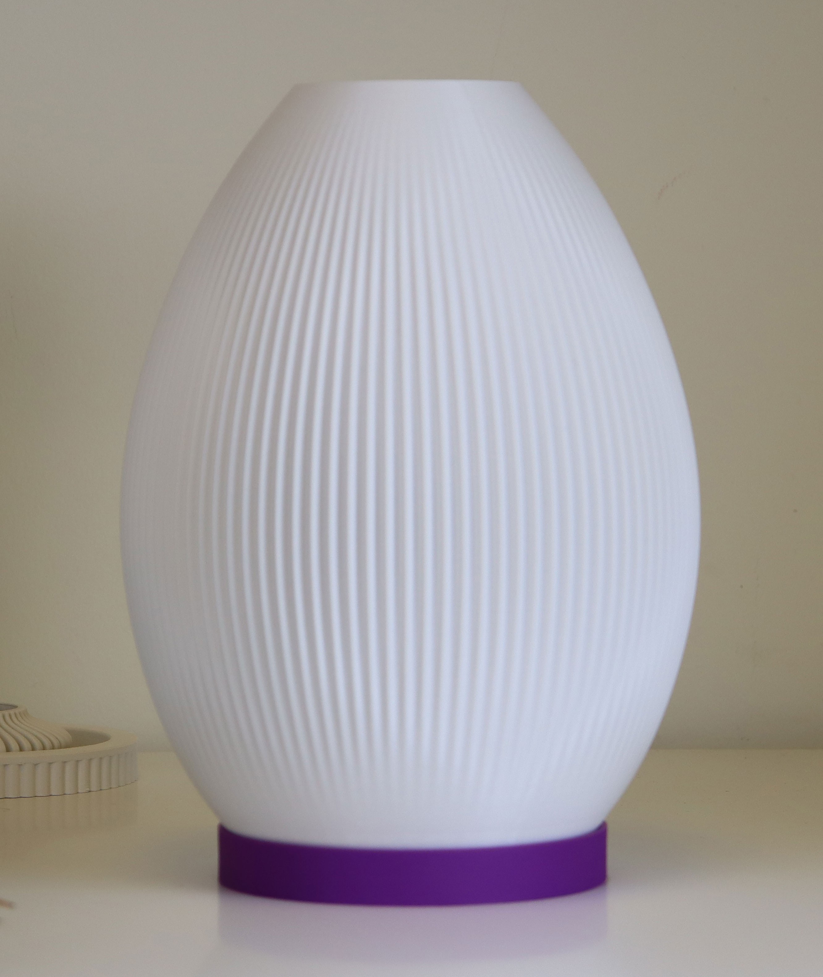 Egg Mor-Beyaz Abajur
