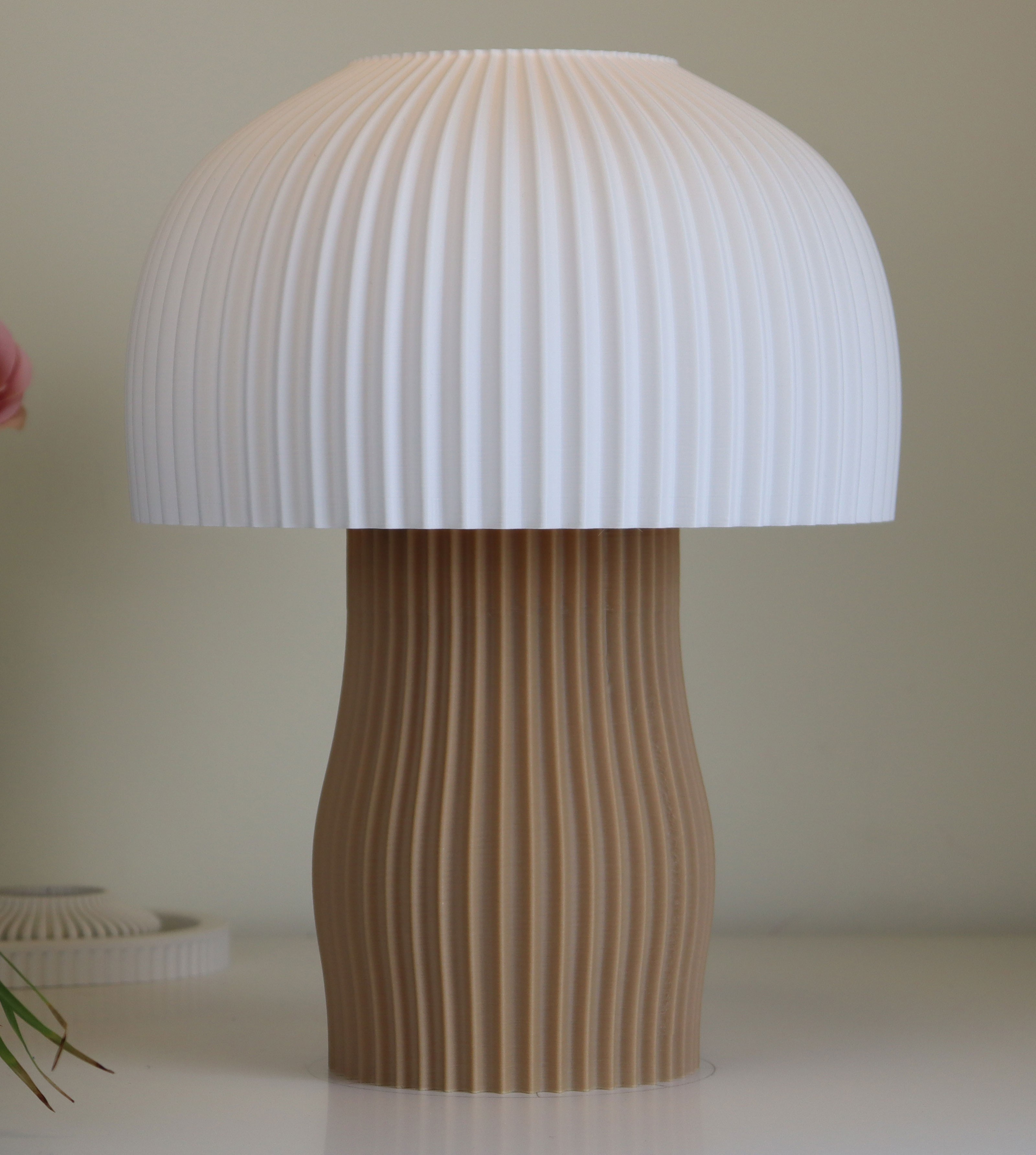Modern Mantar Wood Abajur