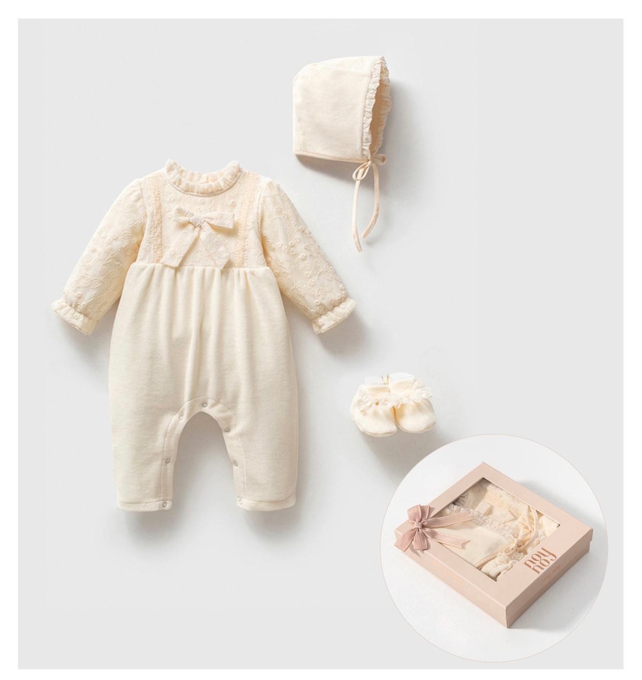 Dantelli Kadife Özel Kutulu Premium Tulum Set