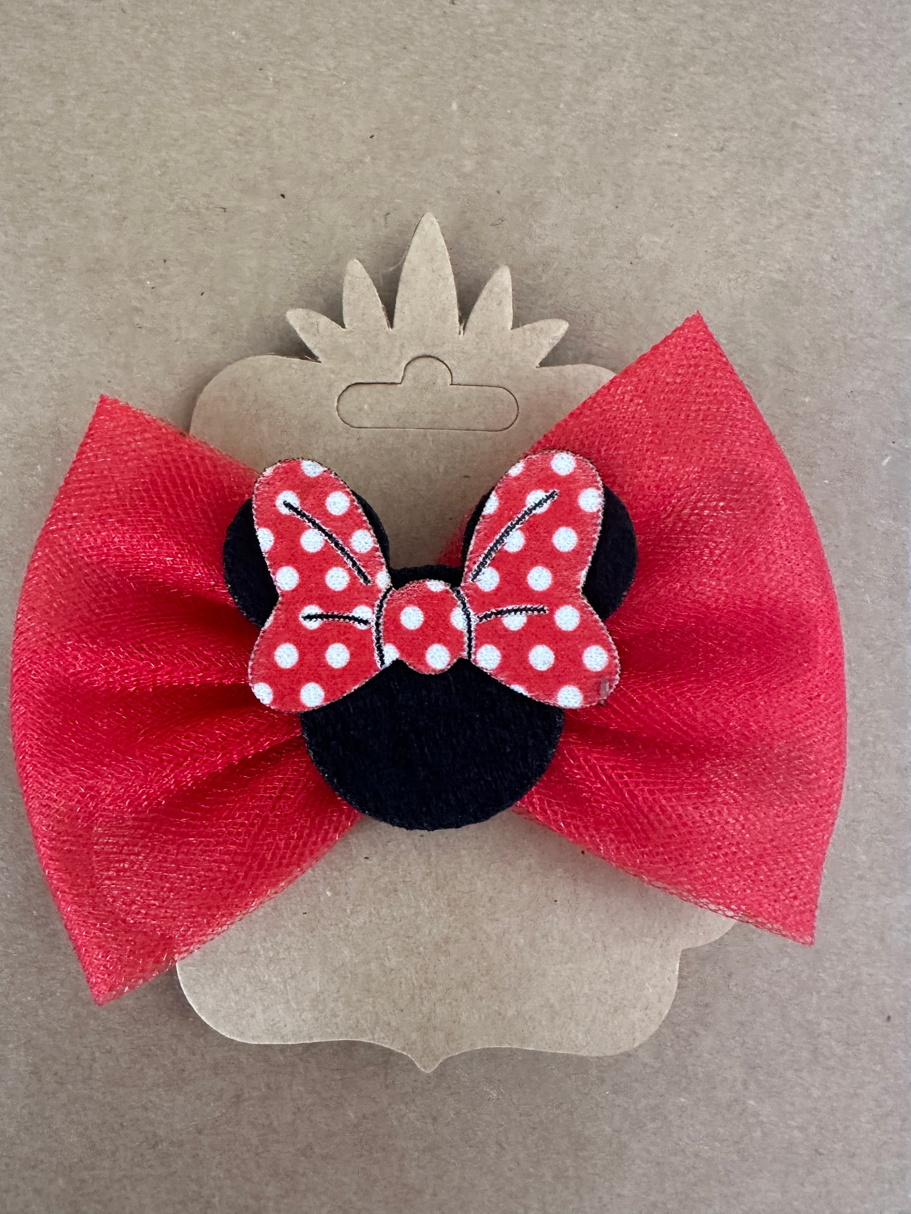 Mickey Kırmızı Fiyonk Kız Çocuk Toka