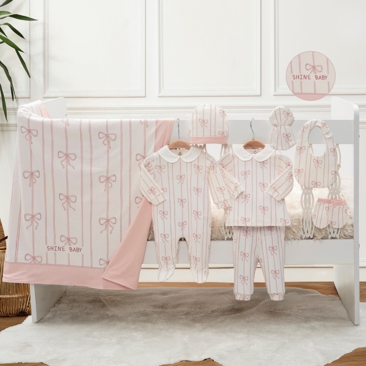 Kurdela Detaylı Kız Bebek Premium Hastane Çıkış Seti🎀