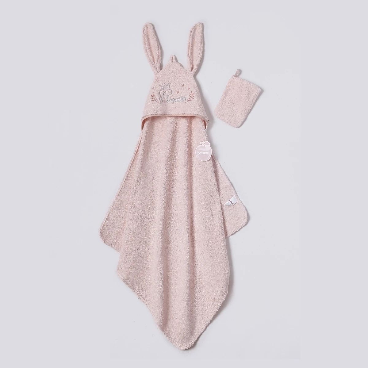 Princess Tavşan Kulaklı Kız Bebek Havlu