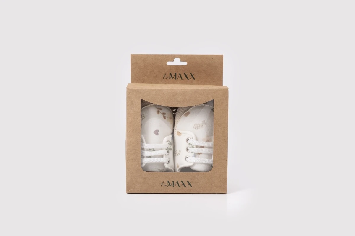 Çiçek Desenli Kız Bebek Patik Ayakkabı