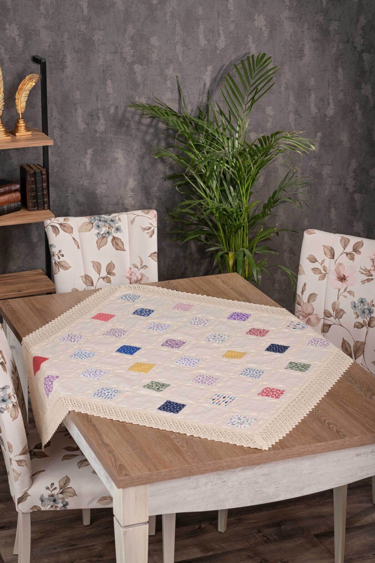 Patchwork Krem Fiskos Örtüsü