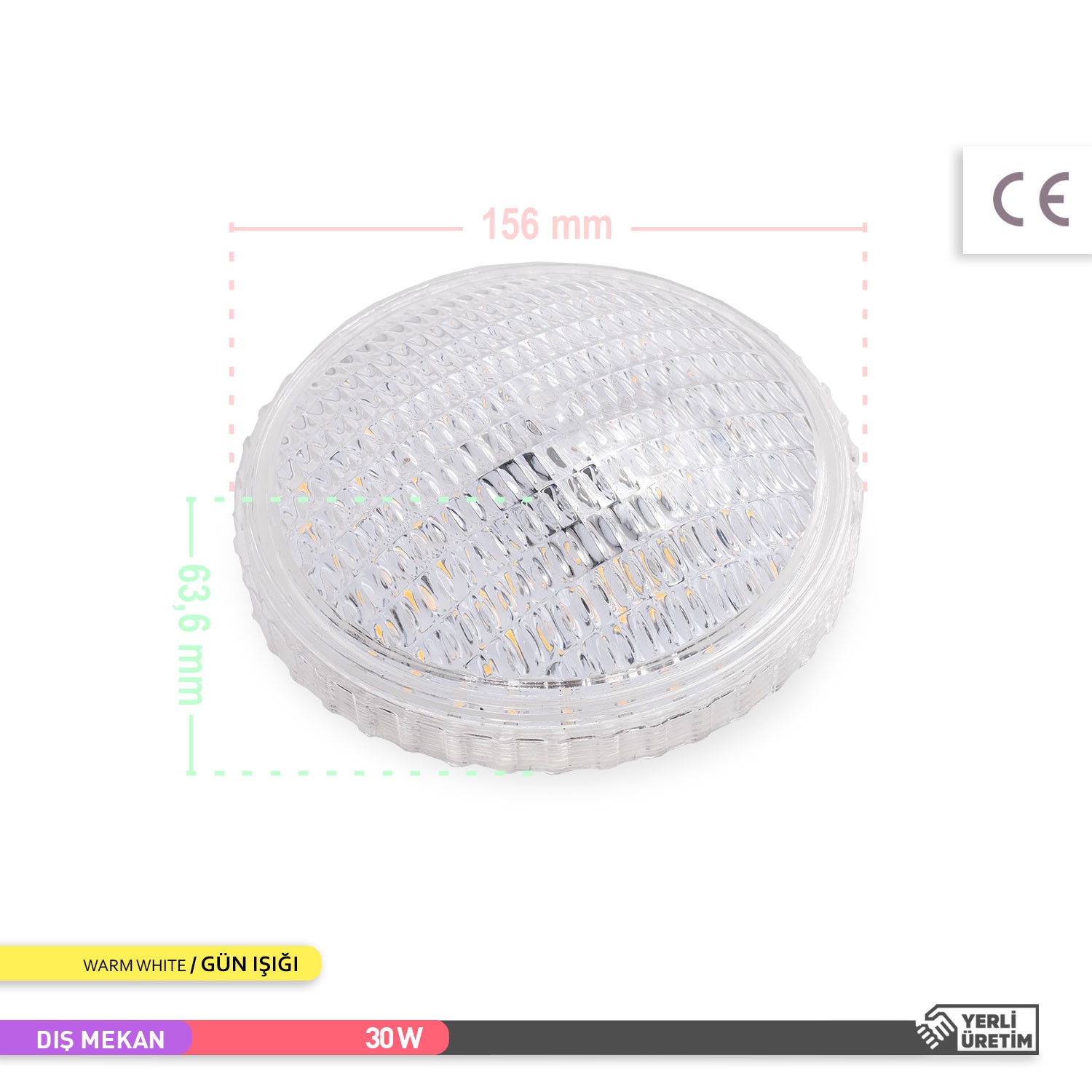 ACK 30W LED Havuz Ampulü PAR56 3000K Günışığı E27 AA31-83620