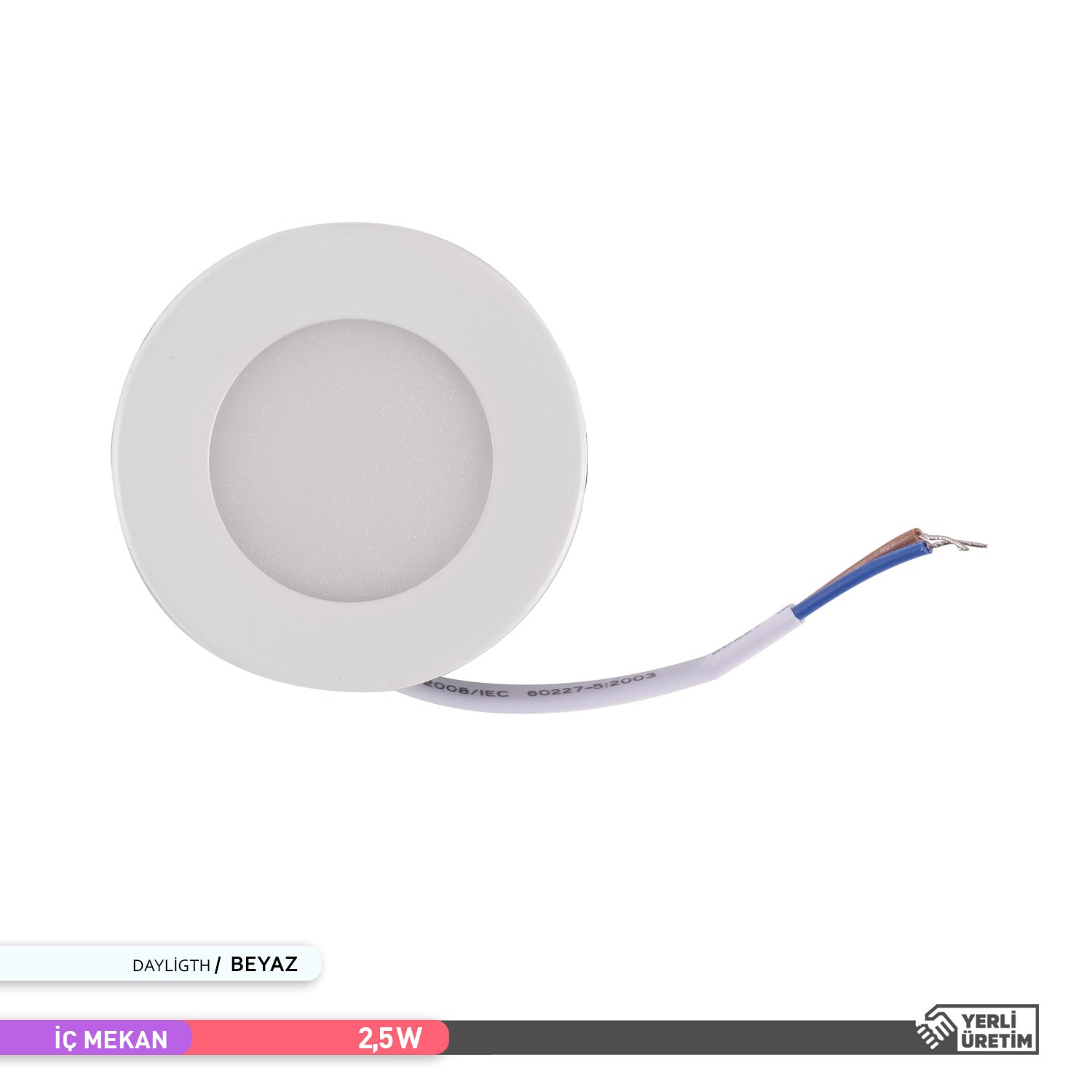 ACK 2,5W Sıva Altı Led Spot Armatür 6500K Işık Beyaz Kasa AH07-01201