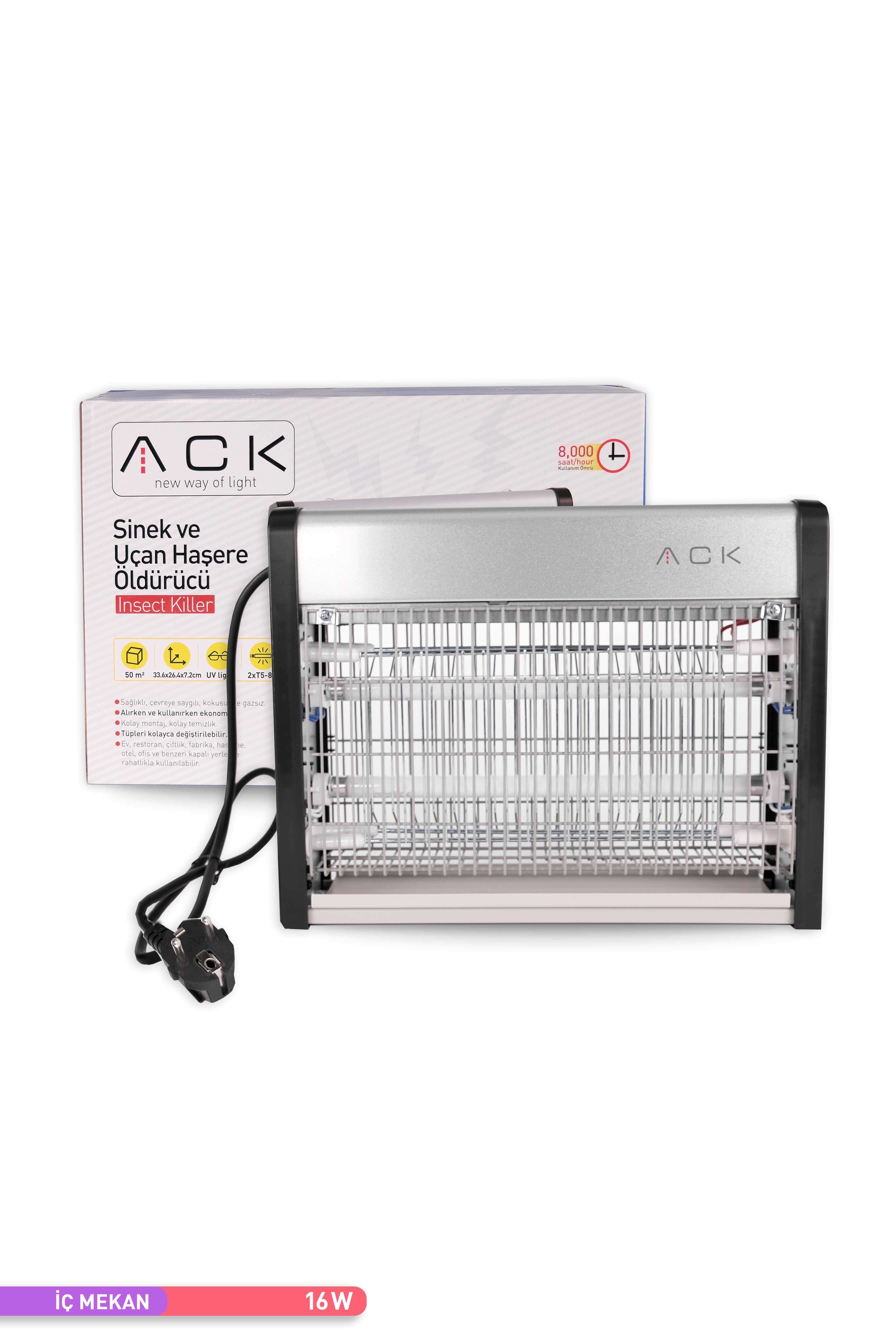 ACK Sinek ve Uçan Haşere Öldürücü 220V 16W