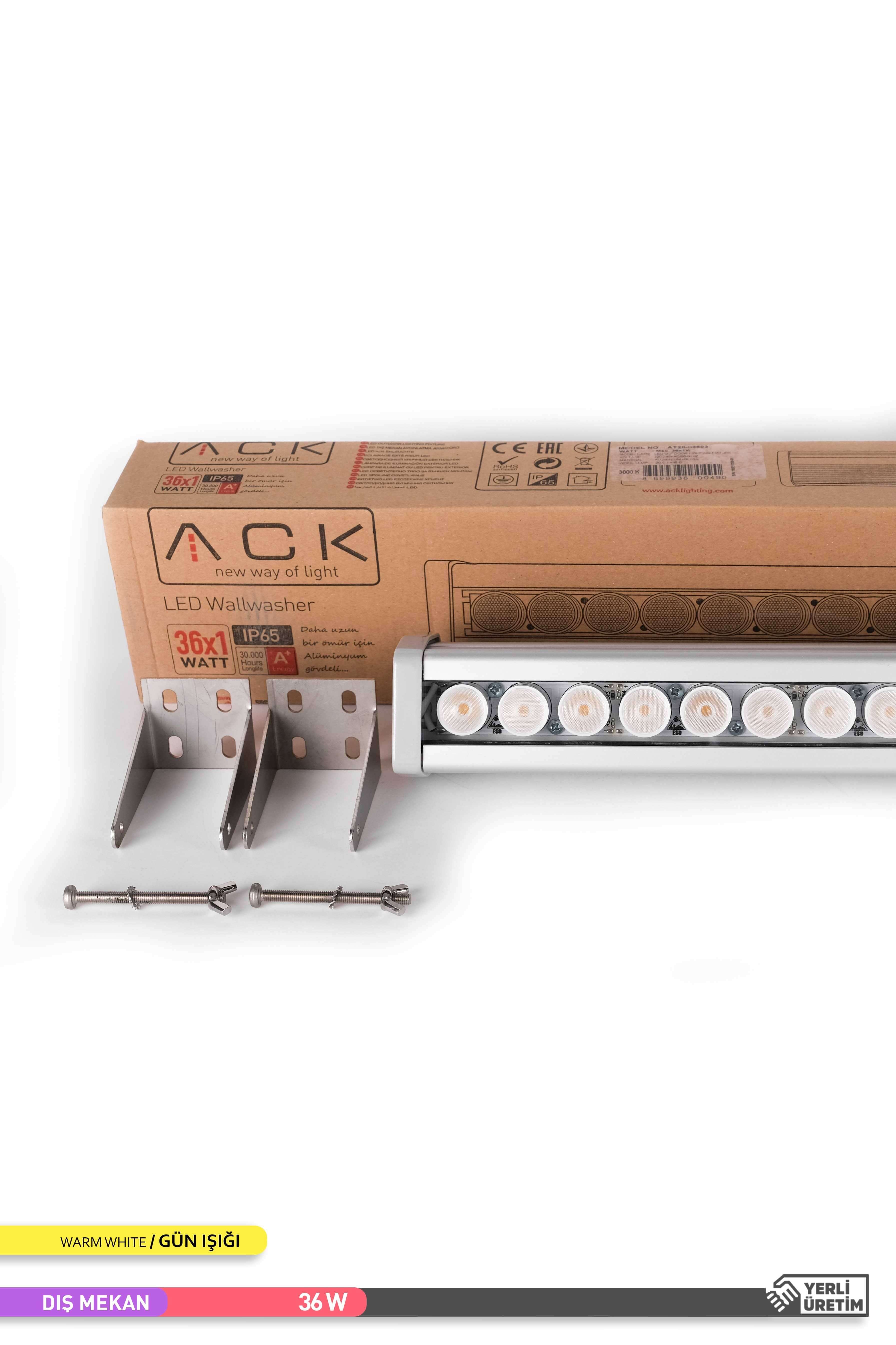 ACK LED Wallwasher 3000K Gün Işığı 36W 945mm AT20-03603
