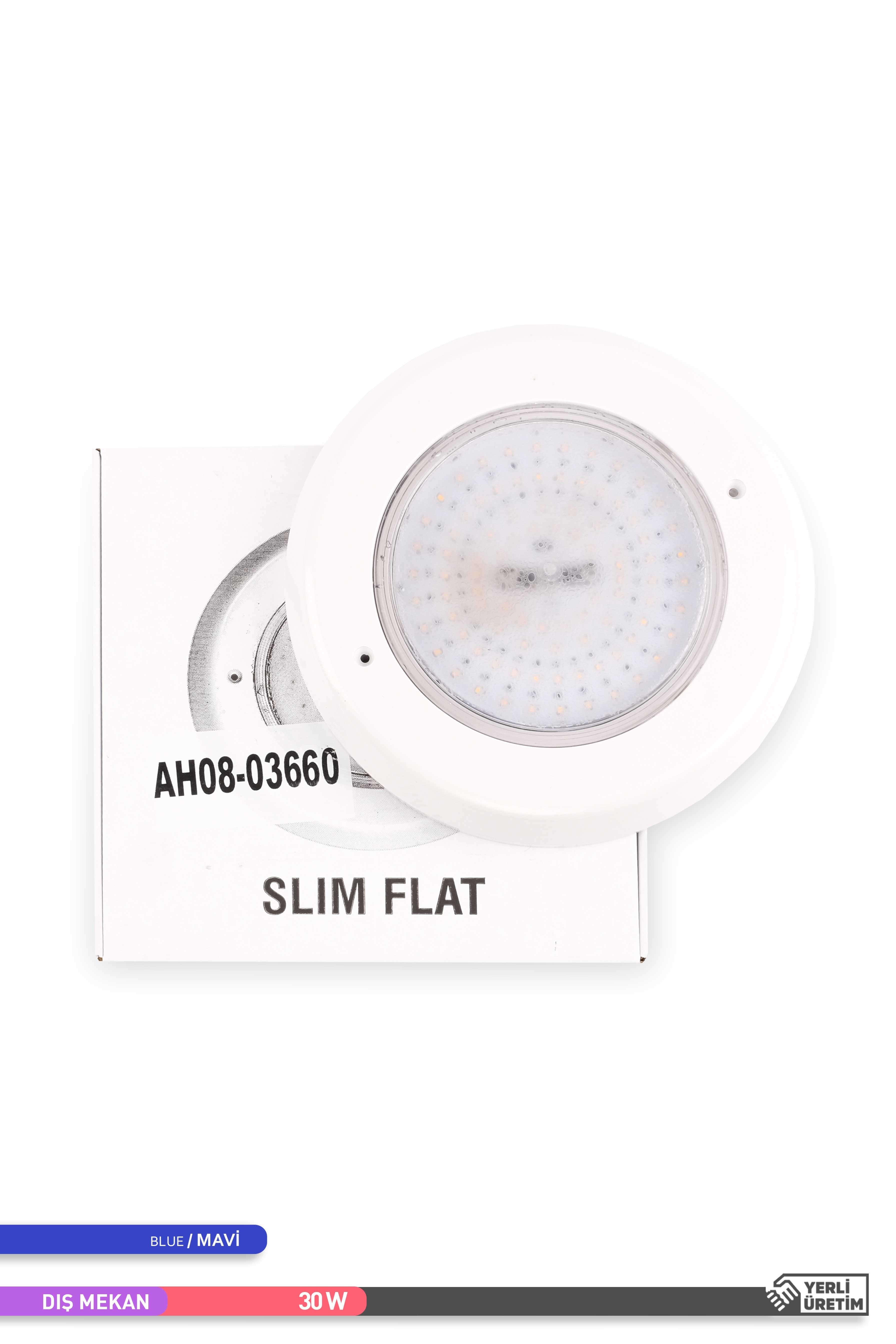 ACK Sıva Üstü Flat Slim LED Havuz Armatürü Mavi Işık 12V 36W AH08-03660