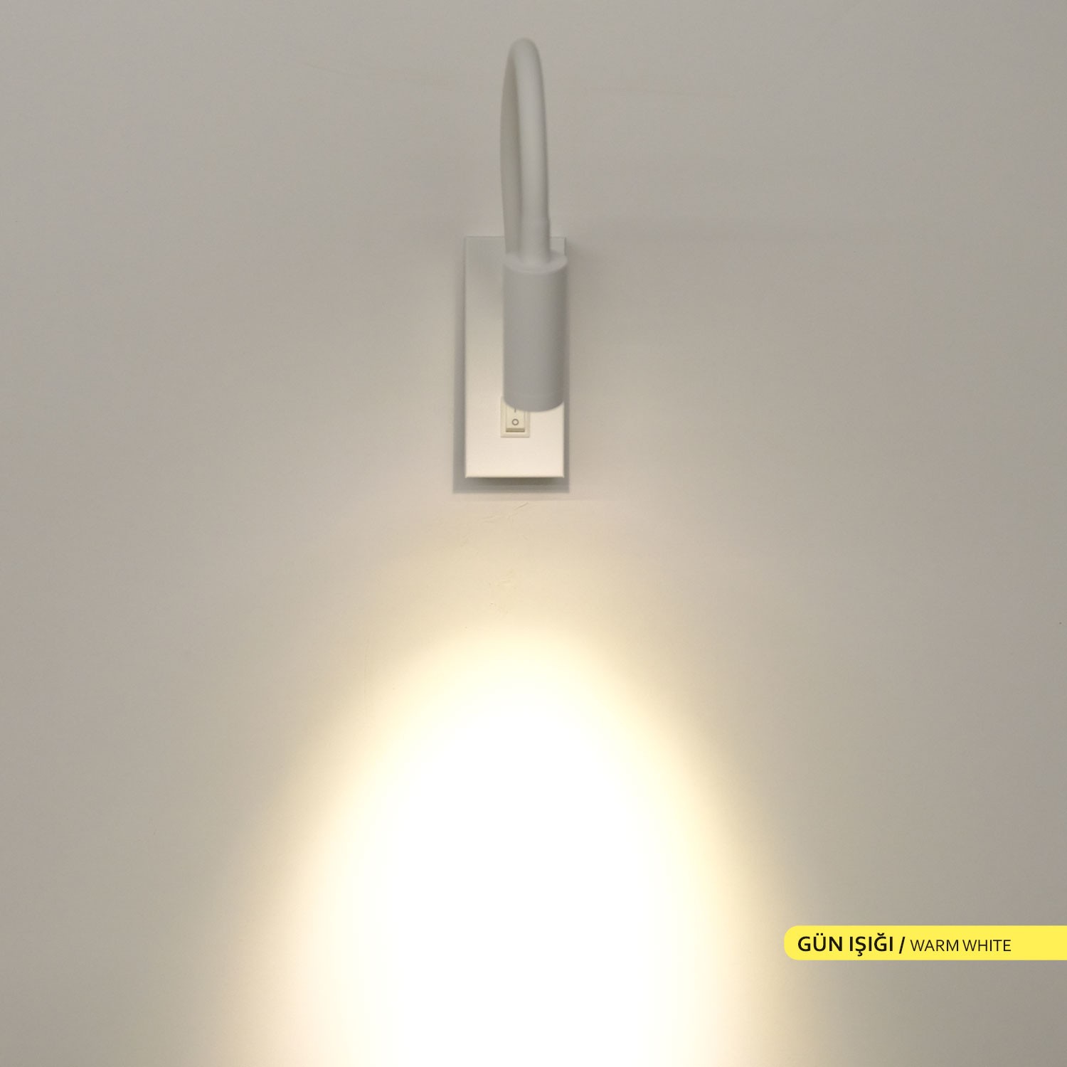 ACK LED Spiralli Aplik 3000K Günışığı Beyaz Gövde AH09-00300