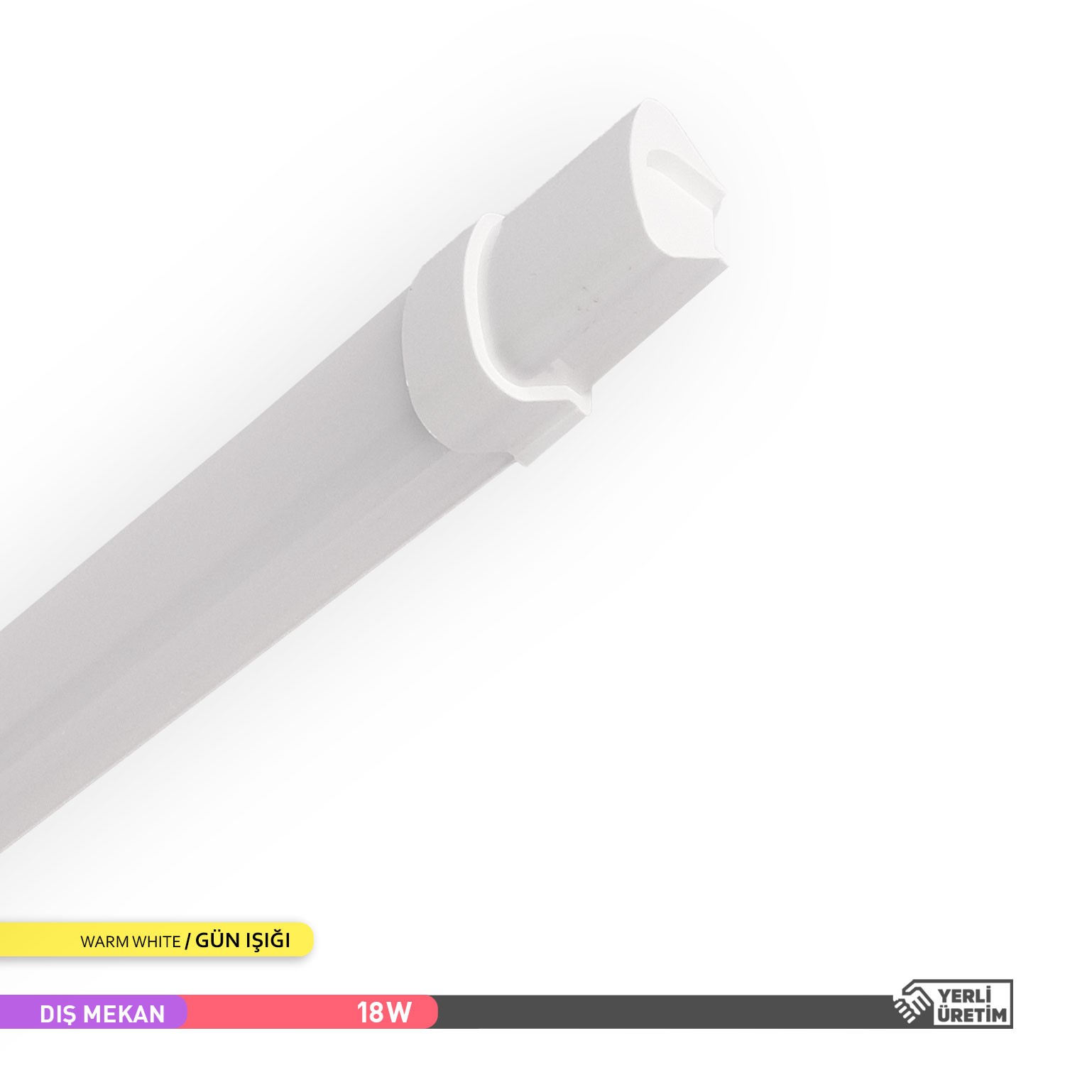 ACK Uranüs LED Bant Etanj Armatür 18W 3000K Günışığı 60cm IP65 AT02-00600