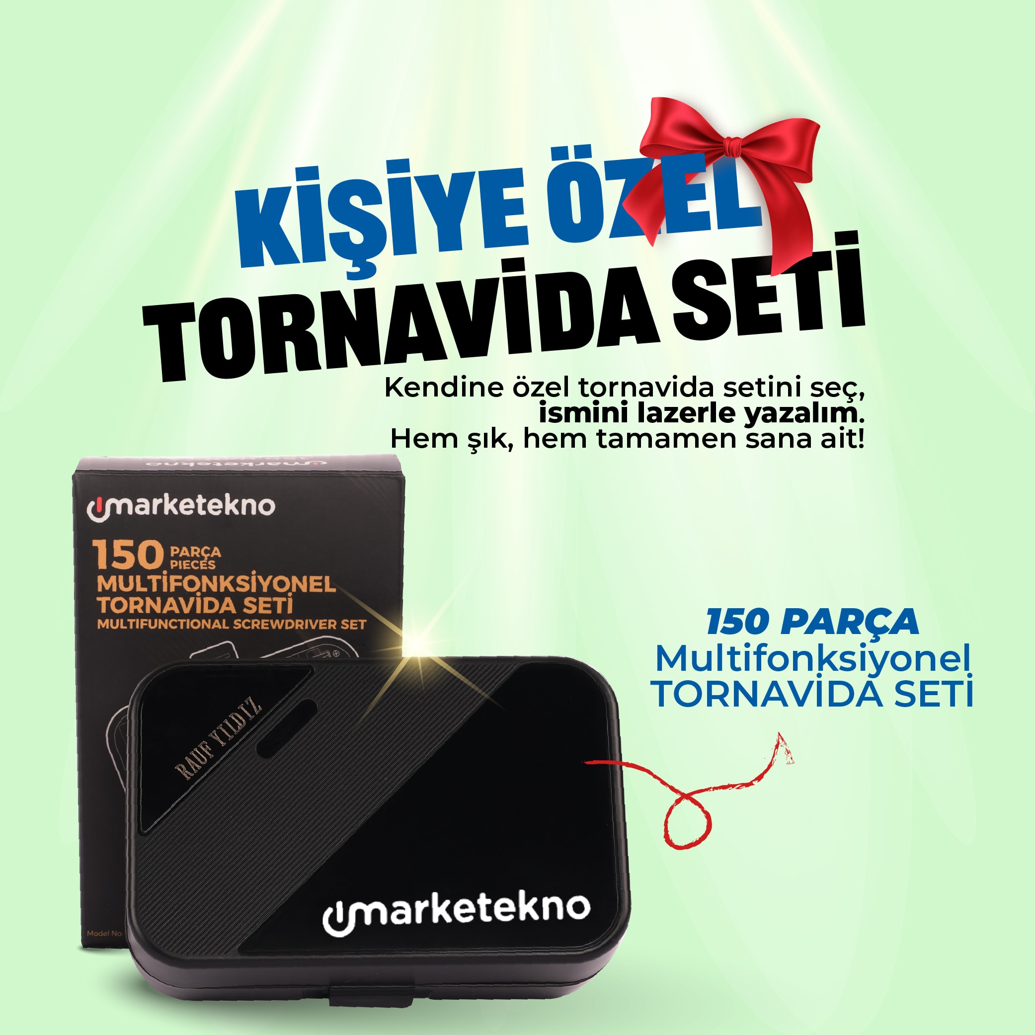 Multifonksiyonel 150 Parça Tornavida Seti - Manyetik Uçlu Profesyonel Onarım ve Telefon Tamir Seti  