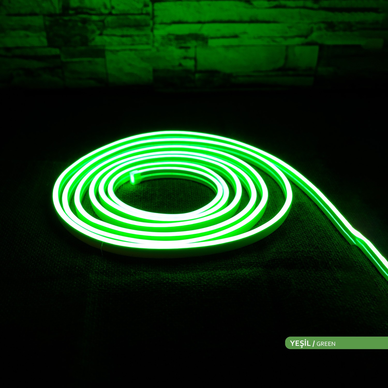 ACK LED Neon Hortum Yeşil Renk 5 Metre 12V 10W/mt