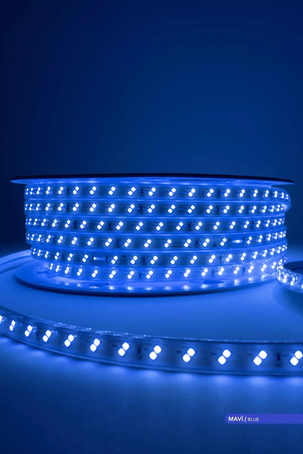 ACK 120 LED li Şerit LED Mavi Işık 220V 6W 50m