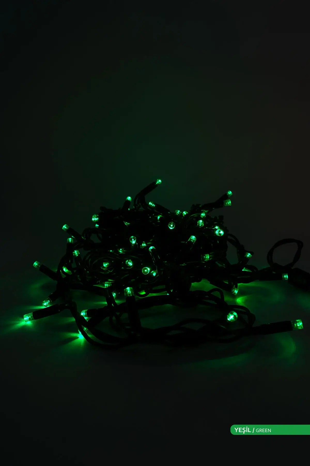 ACK 100 LED li Seri Eklenebilir LED Süsleme Yeşil Işık 220V 10m
