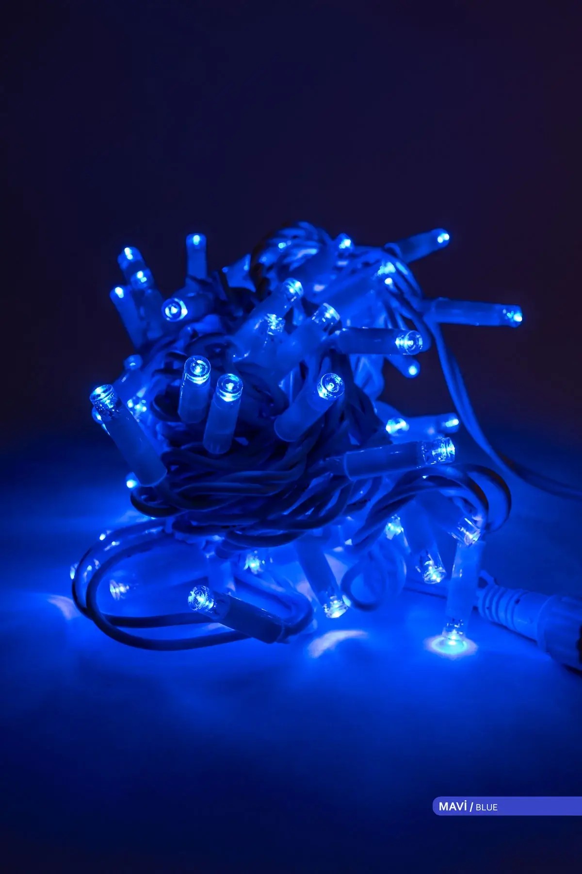 ACK 100 LED li Seri Eklenebilir LED Süsleme Mavi Işık 220V 10m