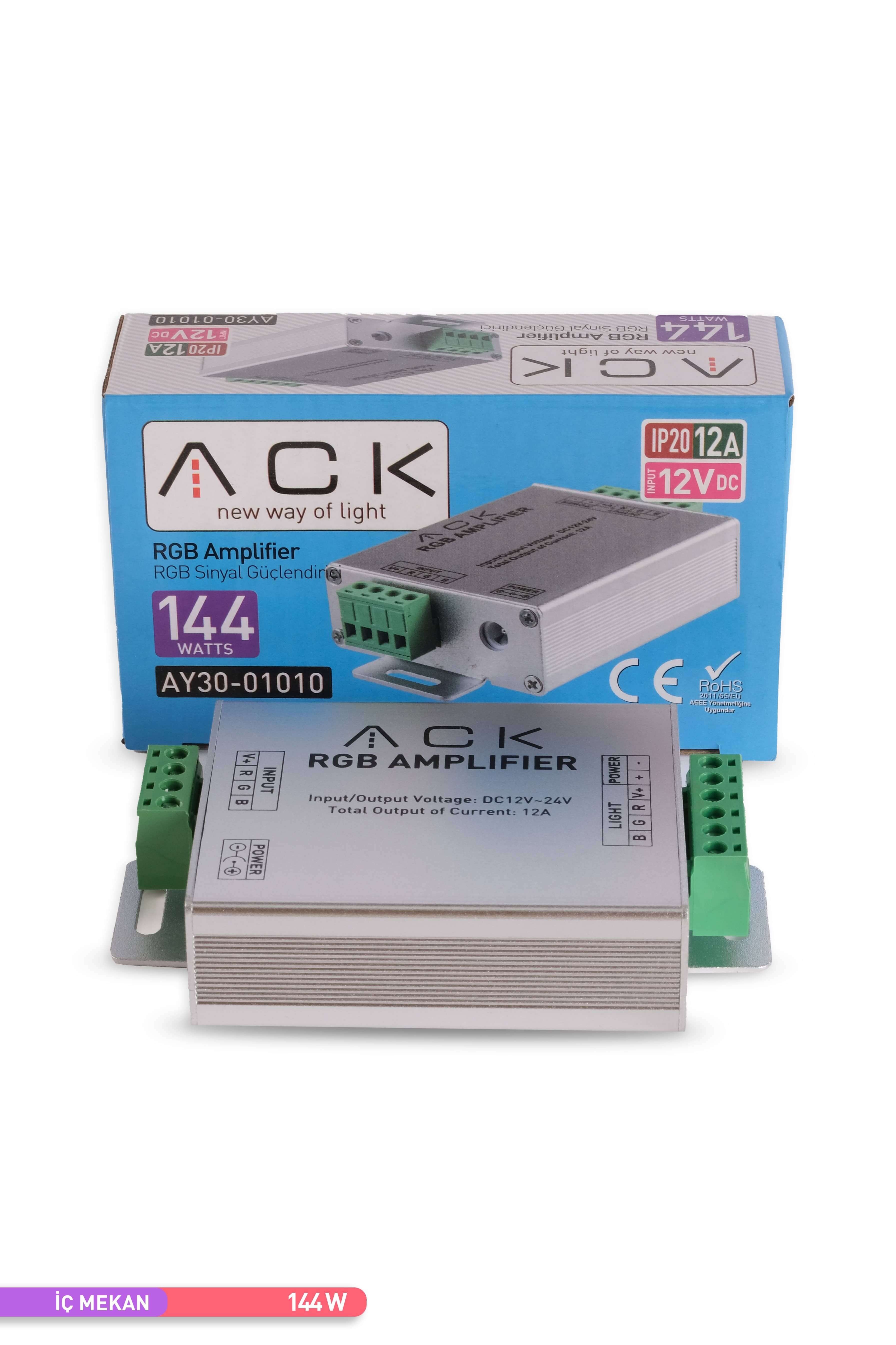 ACK RGB Sinyal Güçlendirici 12V 144W AY30-01010