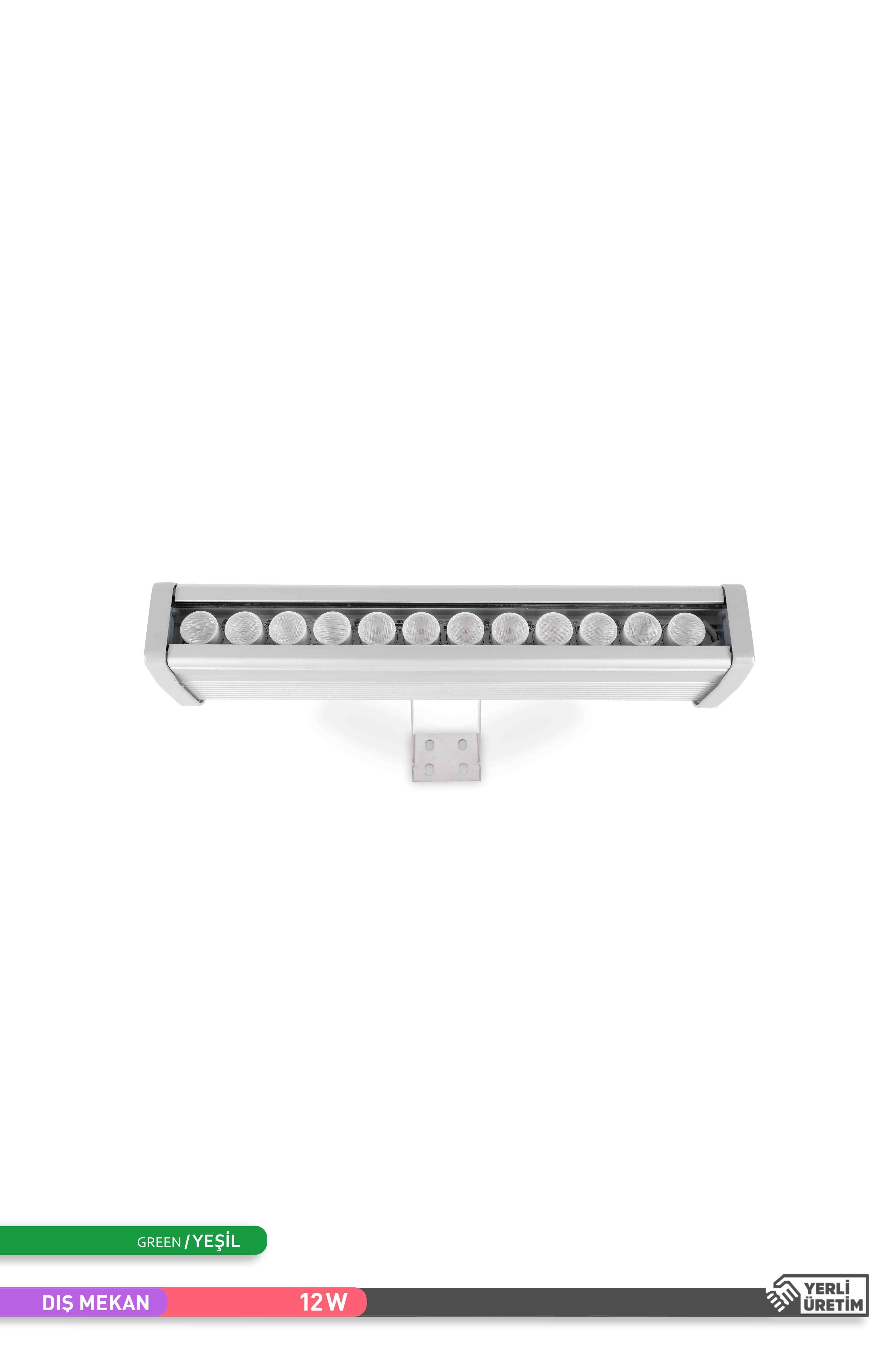 ACK LED Wallwasher Yeşil Işık 12W 338mm AT20-01253