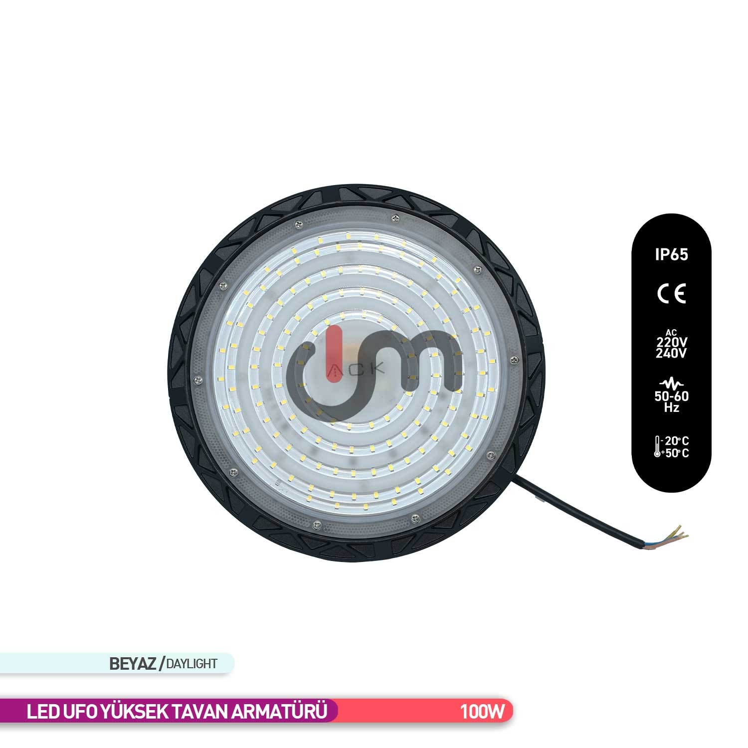 ACK LED UFO Yüksek Tavan Armatürü 100W 6500K  AT43-19133