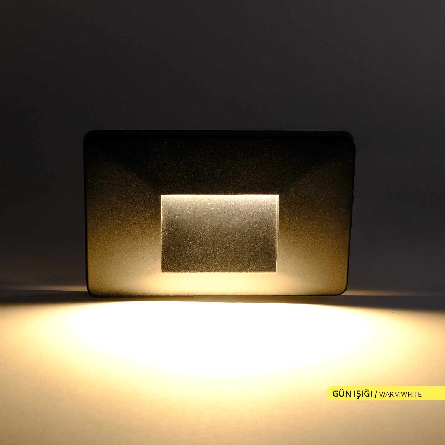 Ack Dekoratif LED Duvar Armatürü 3000K Günışığı 3W Siyah Kasa Duvar Apliği