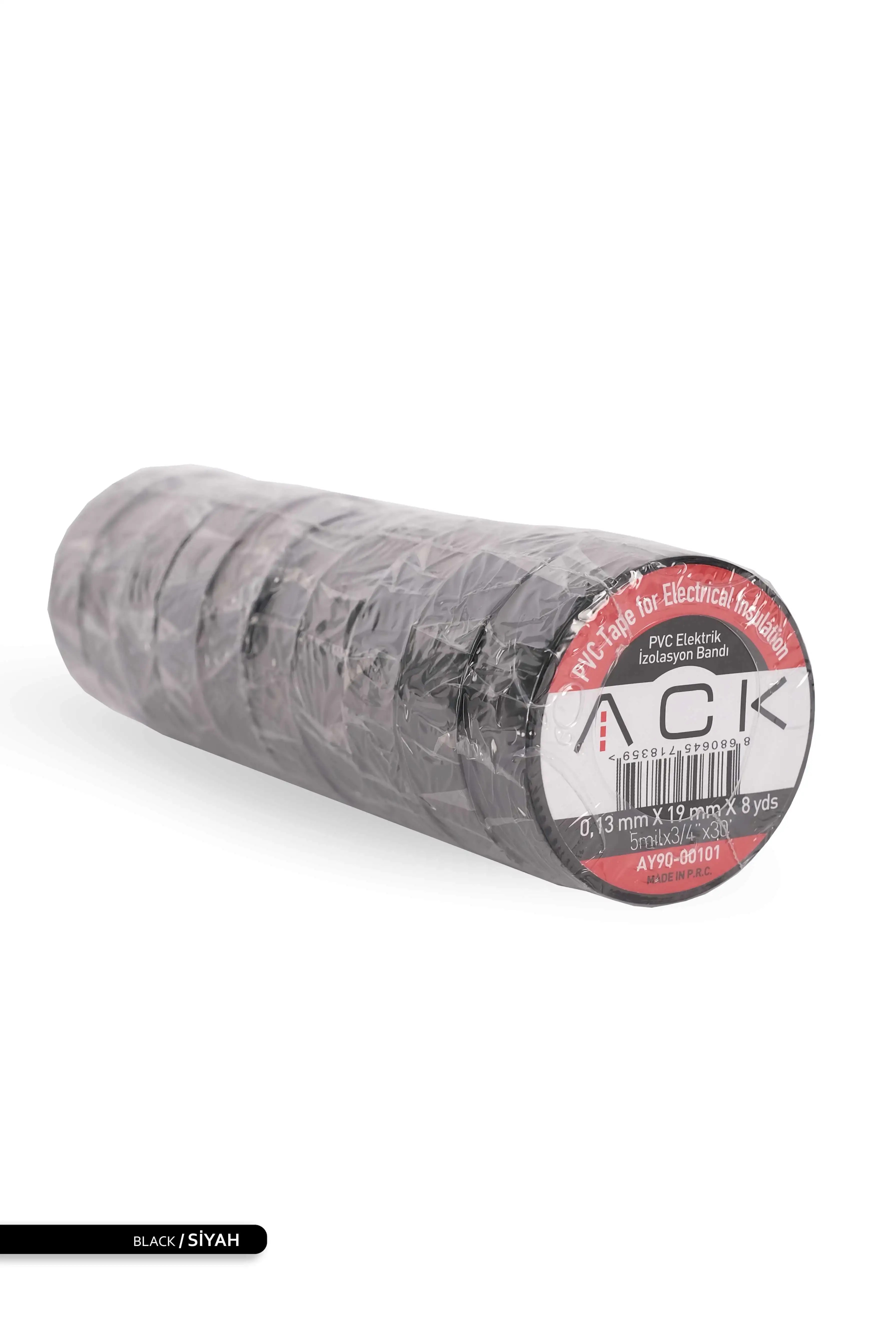 ACK PVC Elektrik İzolasyon Bandı Siyah 8m