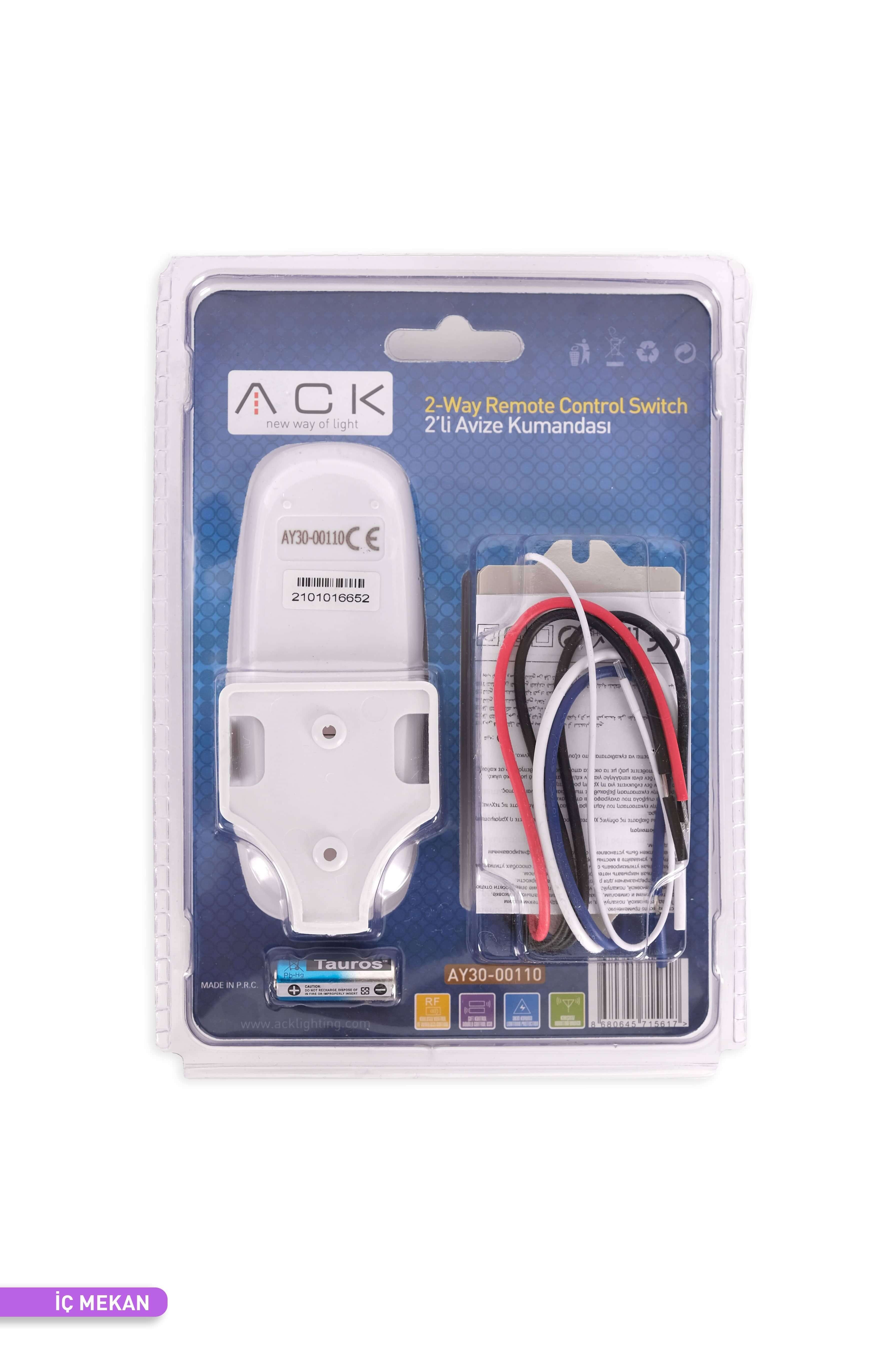 ACK 2 li Avize Kumandası 220V 200W-1000W AY30-00110