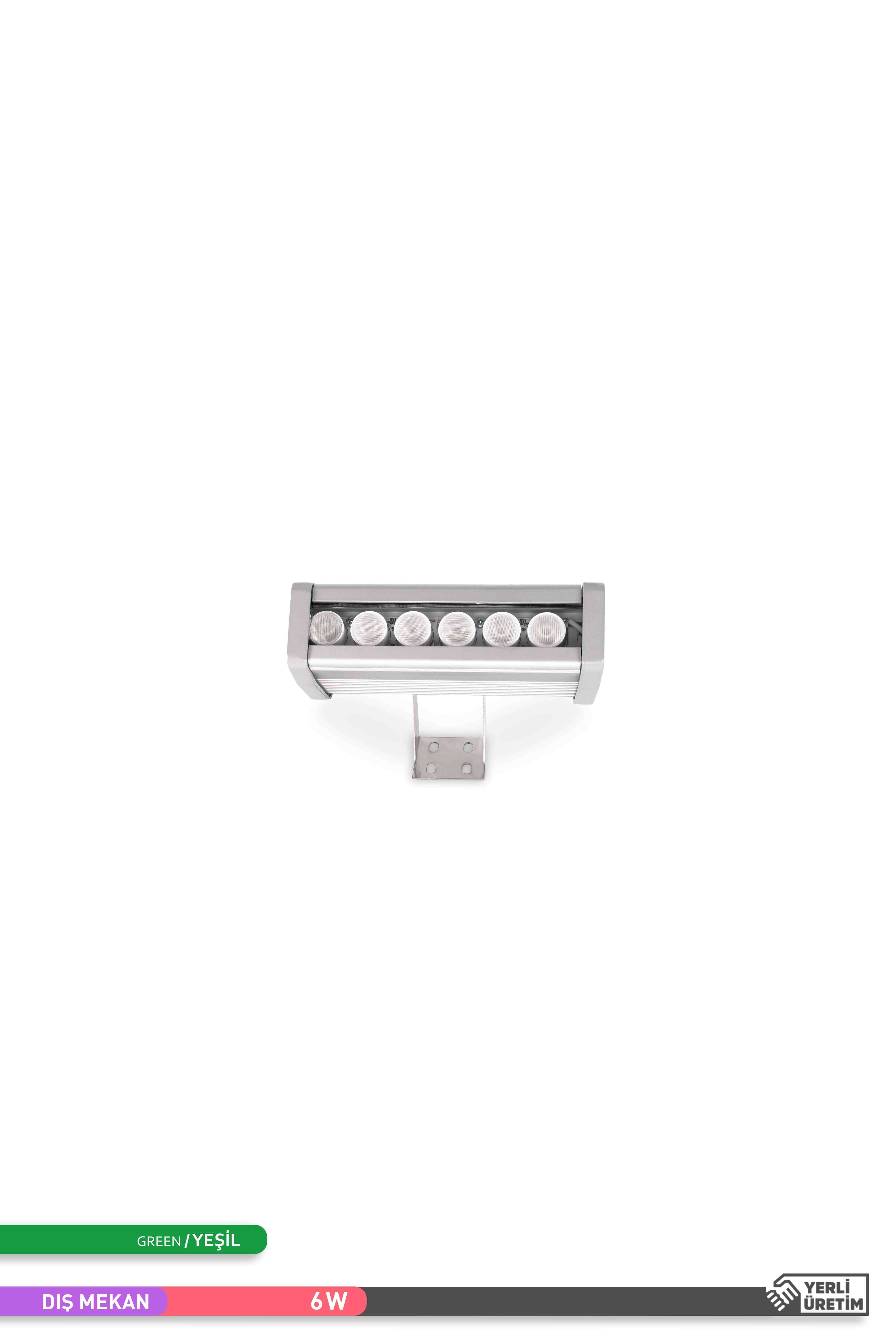 ACK LED Wallwasher Yeşil Işık 6W 180mm AT20-00653