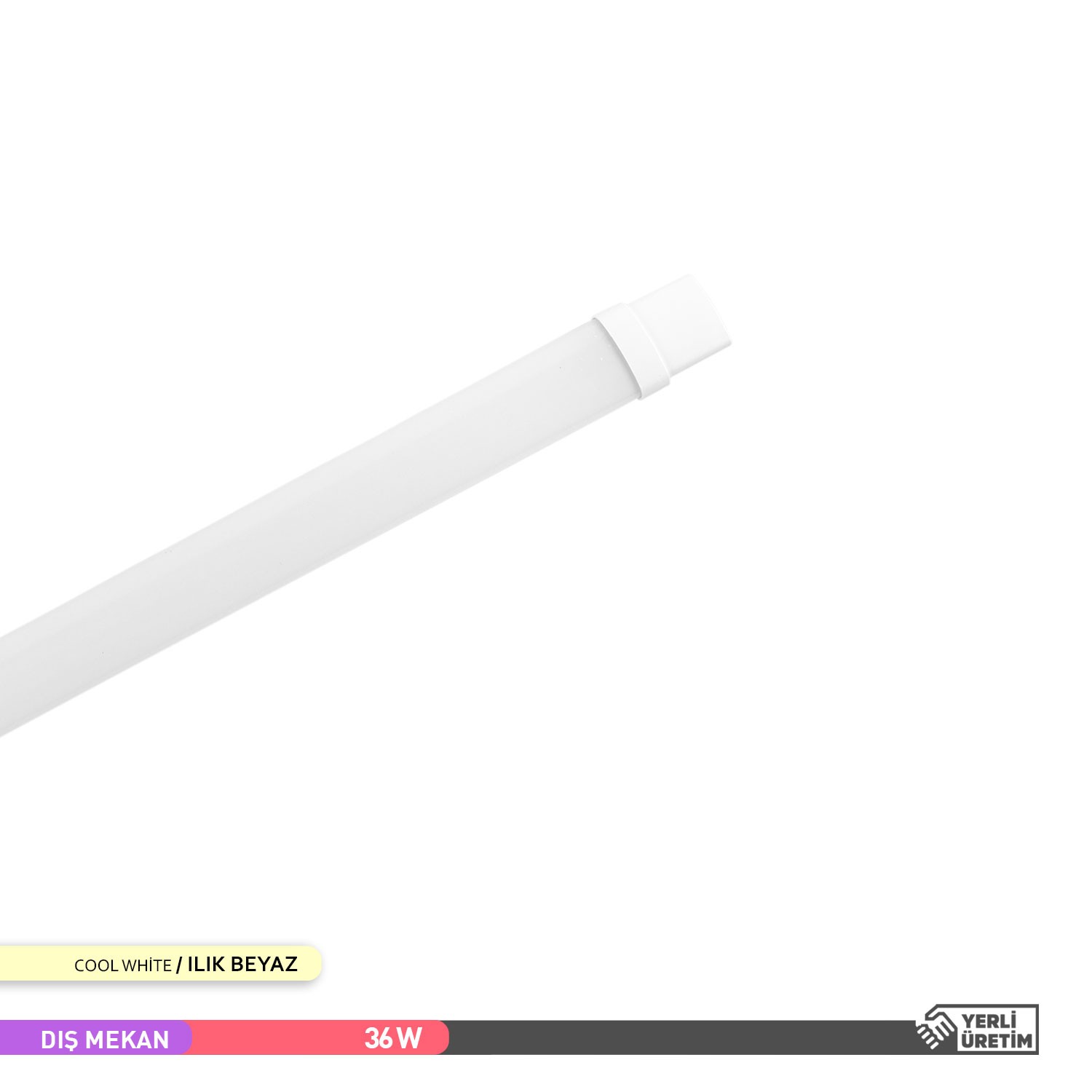 ACK Uranüs LED Bant Etanj Armatür 36W 4000K Ilık Beyaz 120cm IP65 AT02-01210