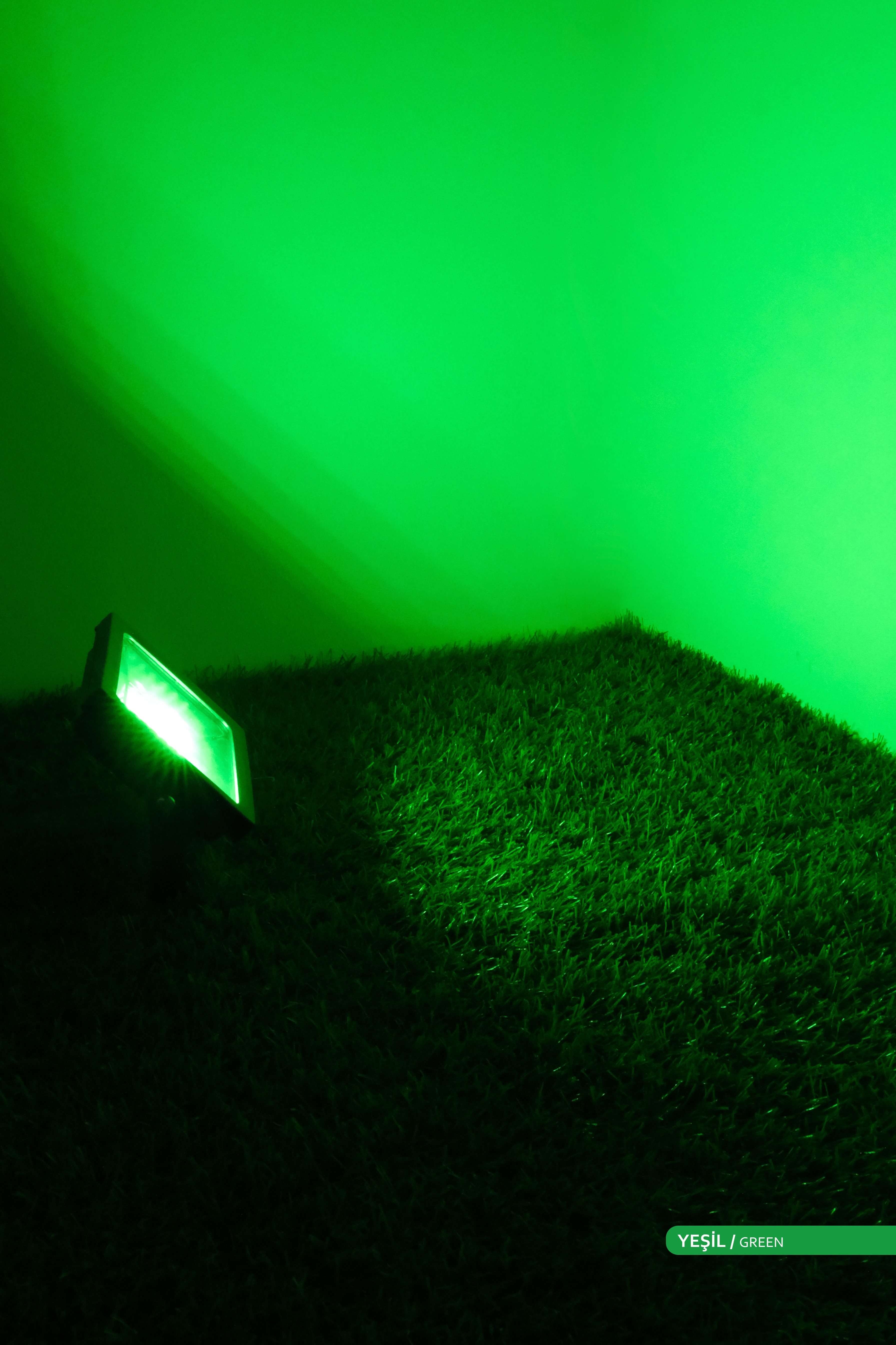 ACK LED Projektör Siyah Kasa Yeşil Işık 220V 30W AT61-03052