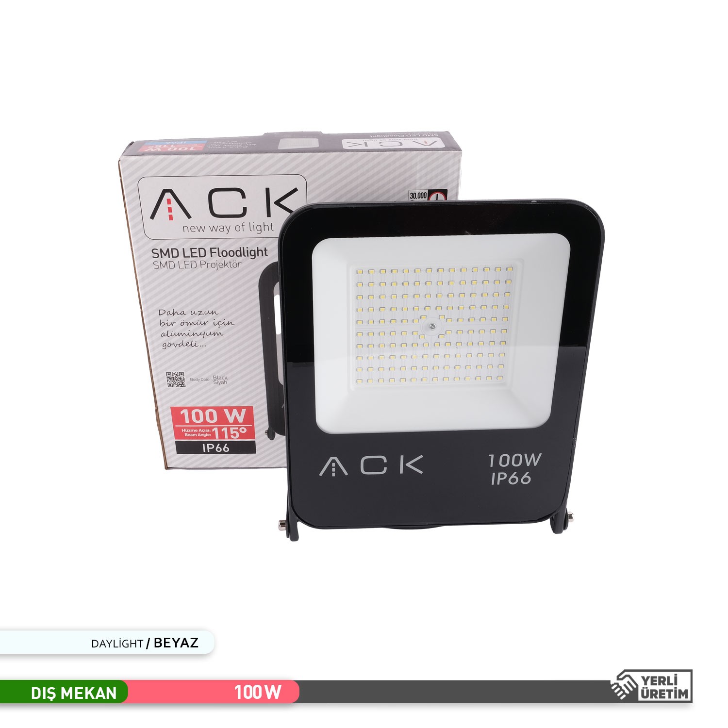 ACK 100W SMD LED Projektör 6500K IP66 AT62-19132