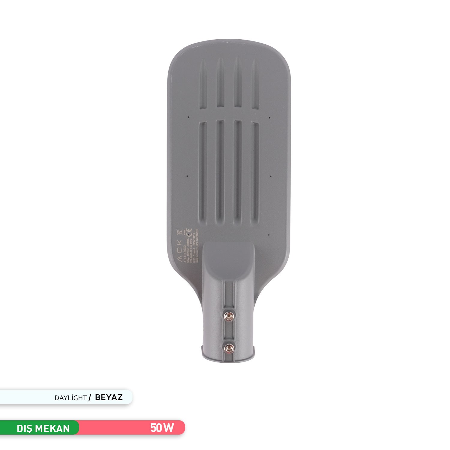 ACK LED Sokak Armatürü Siyah Kasa 6500K Beyaz Işık 50W AT41-15030